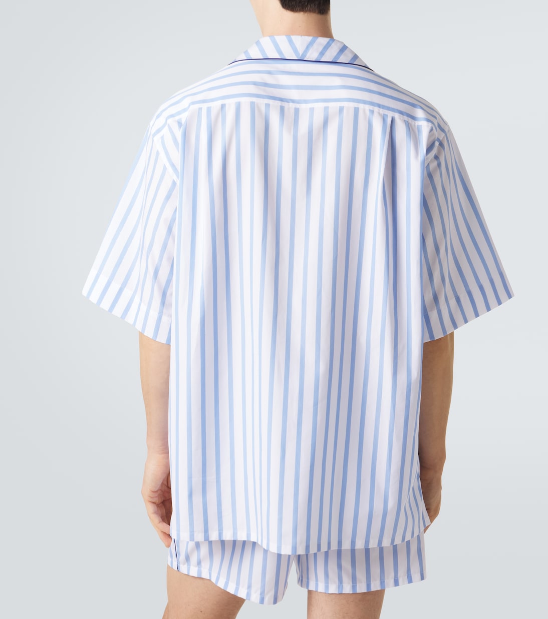 Striped cotton and silk poplin shirt | Dolce&Gabbana