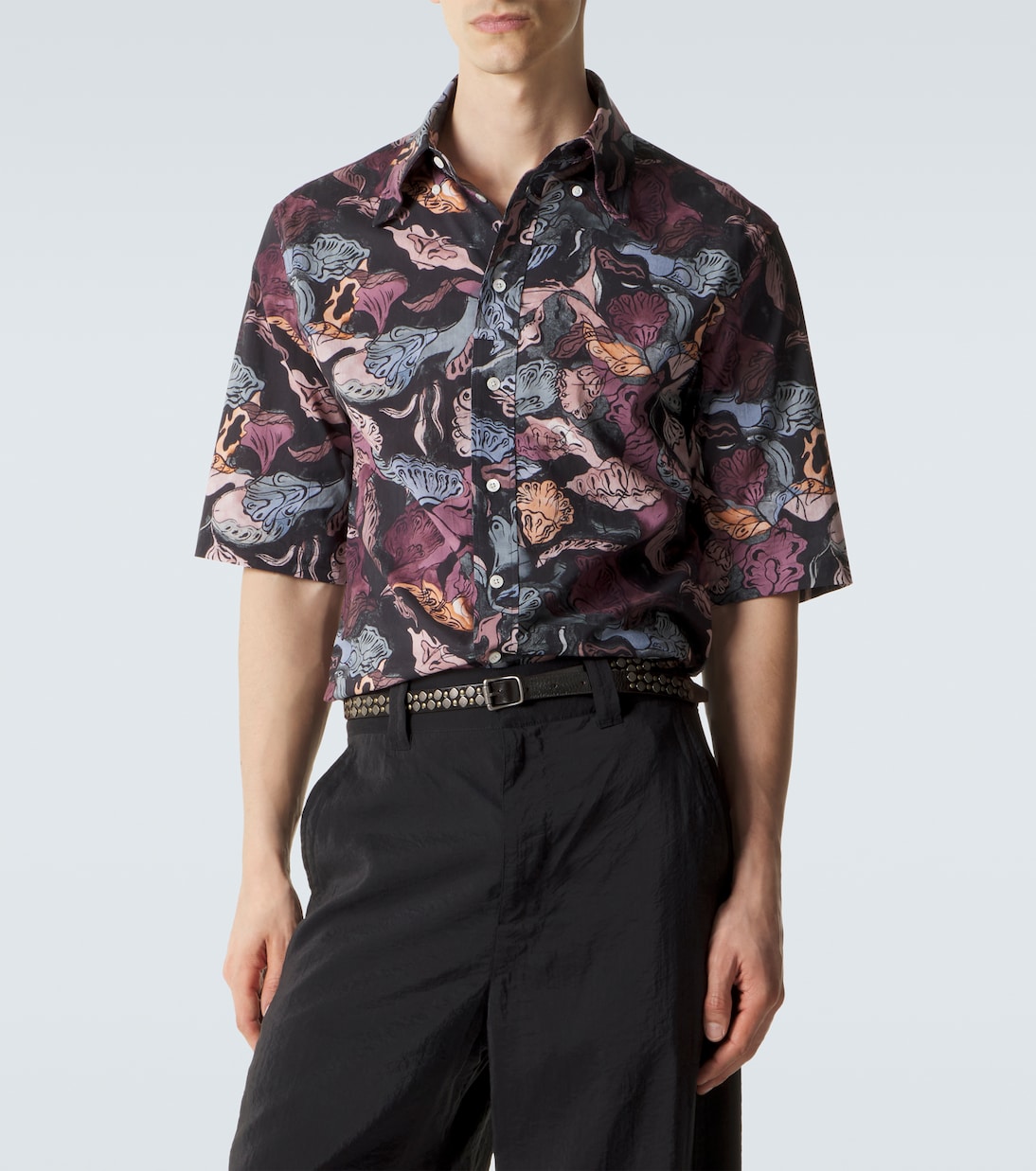 Camicia bowling in cotone con stampa  | Lemaire