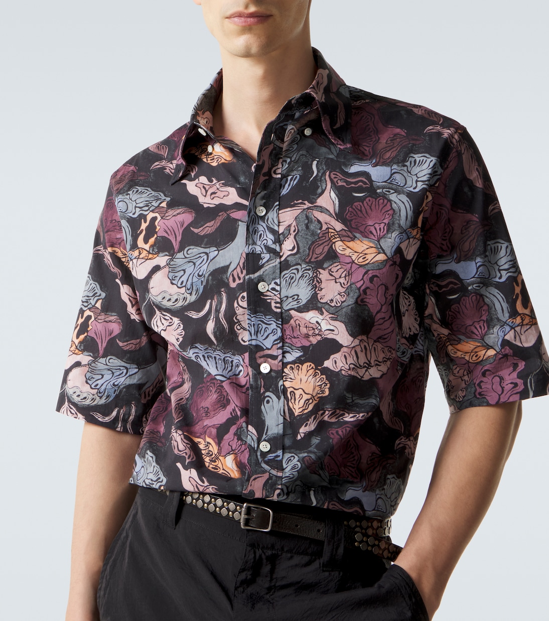 Camicia bowling in cotone con stampa  | Lemaire