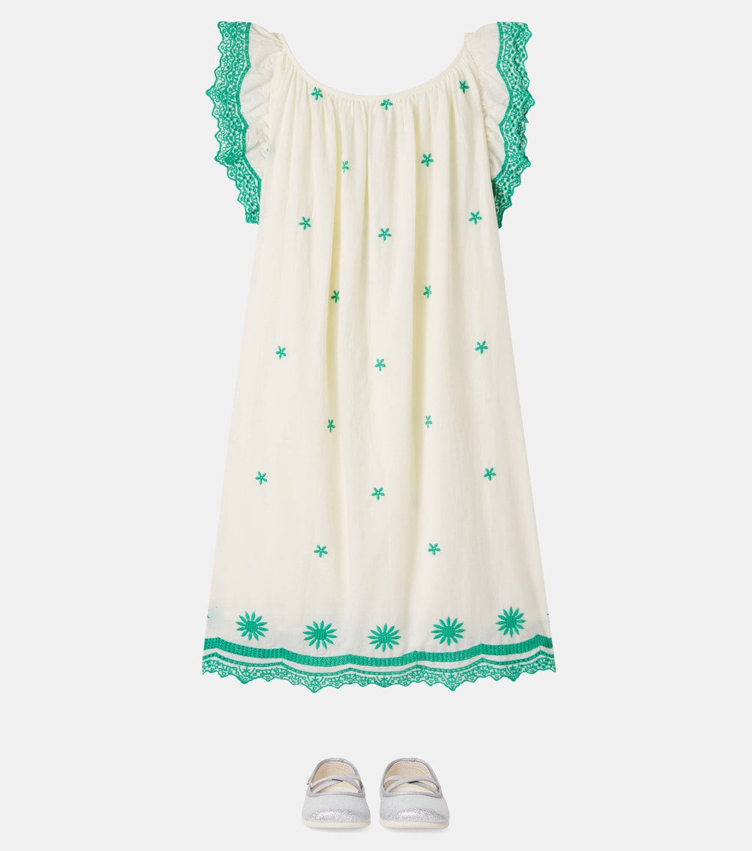 Robe brodée en coton | Bonton