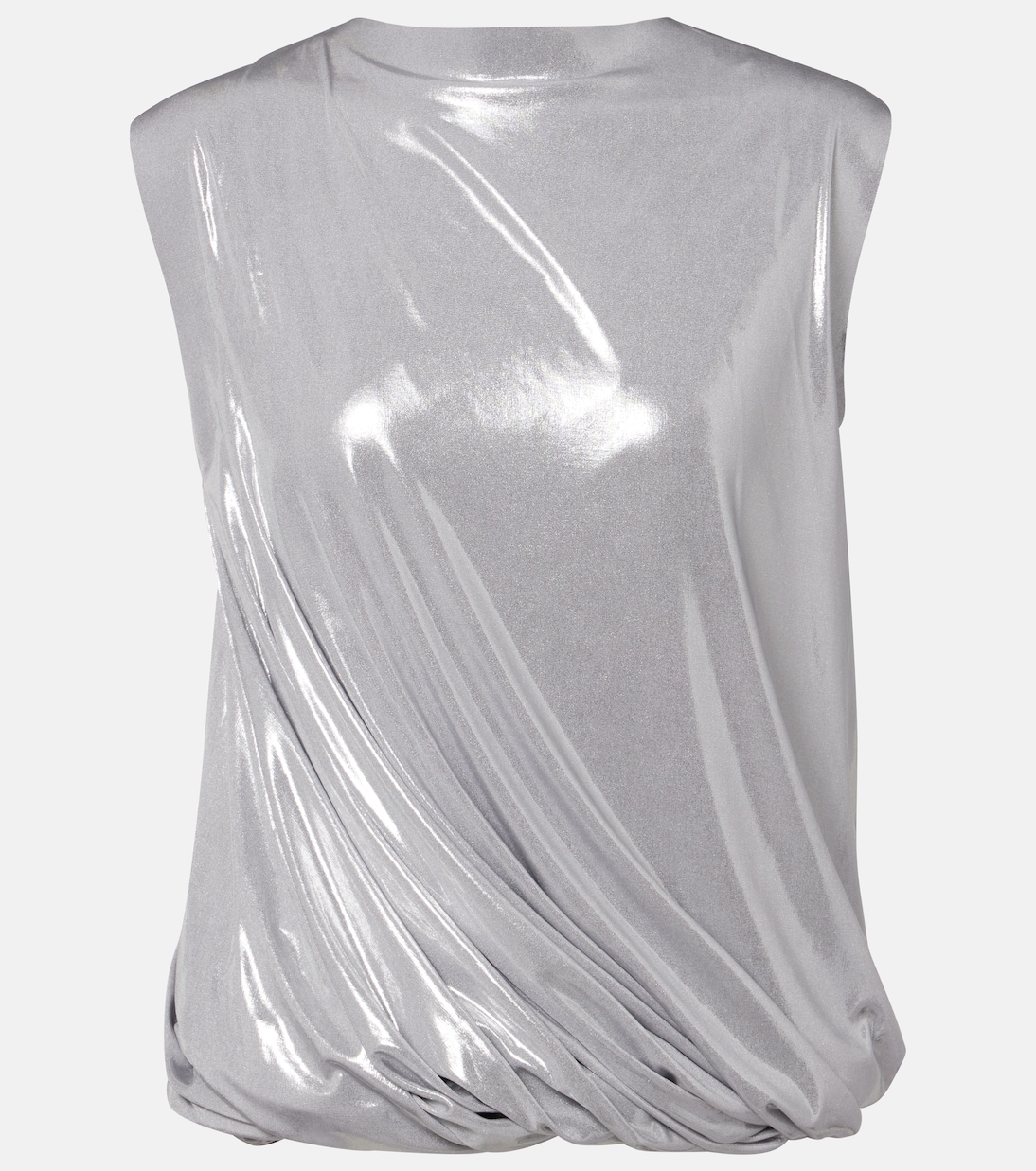 Twist metallic-effect top | Norma Kamali
