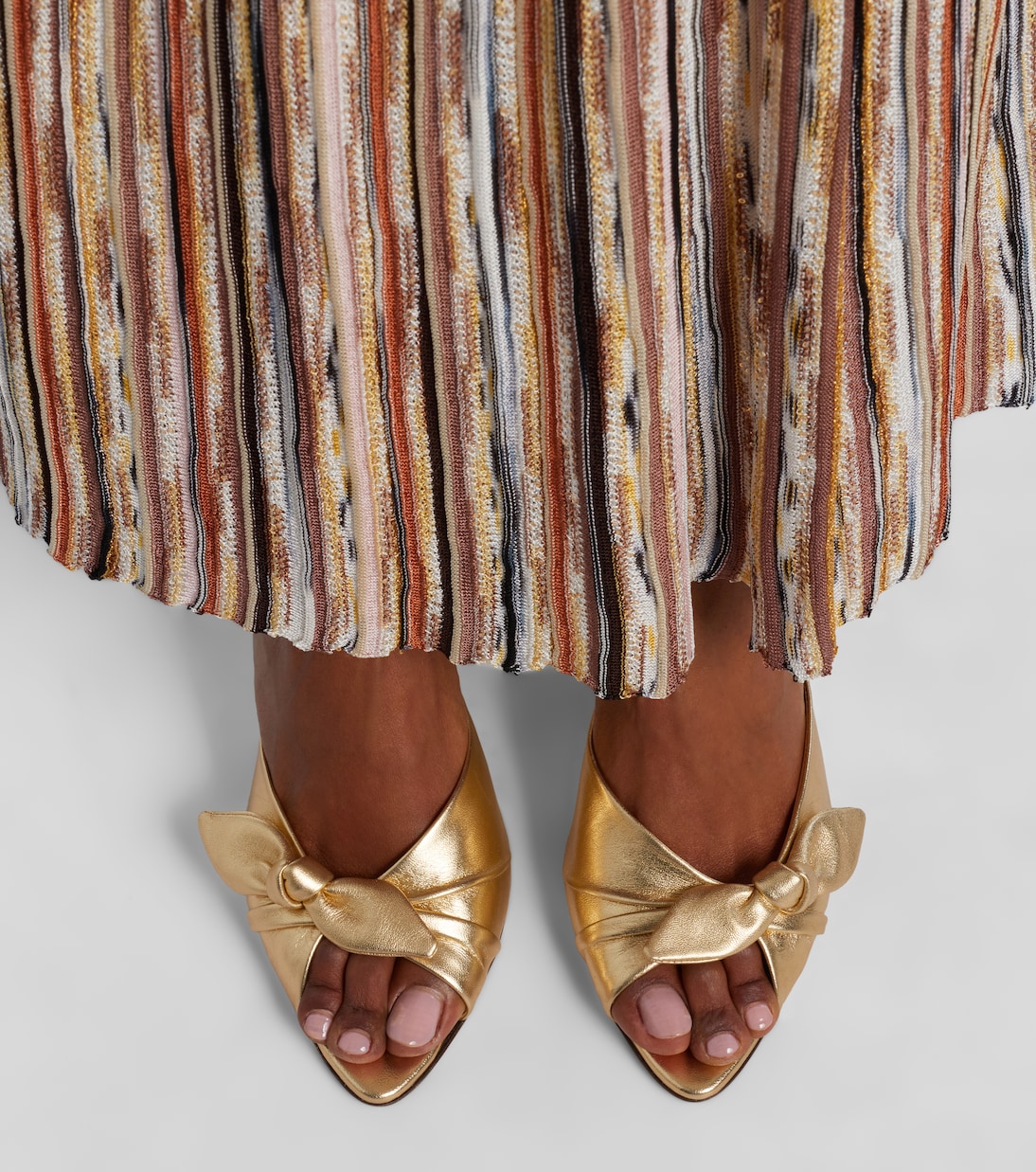 Mules compensées Livi en cuir métallisé | Jimmy Choo