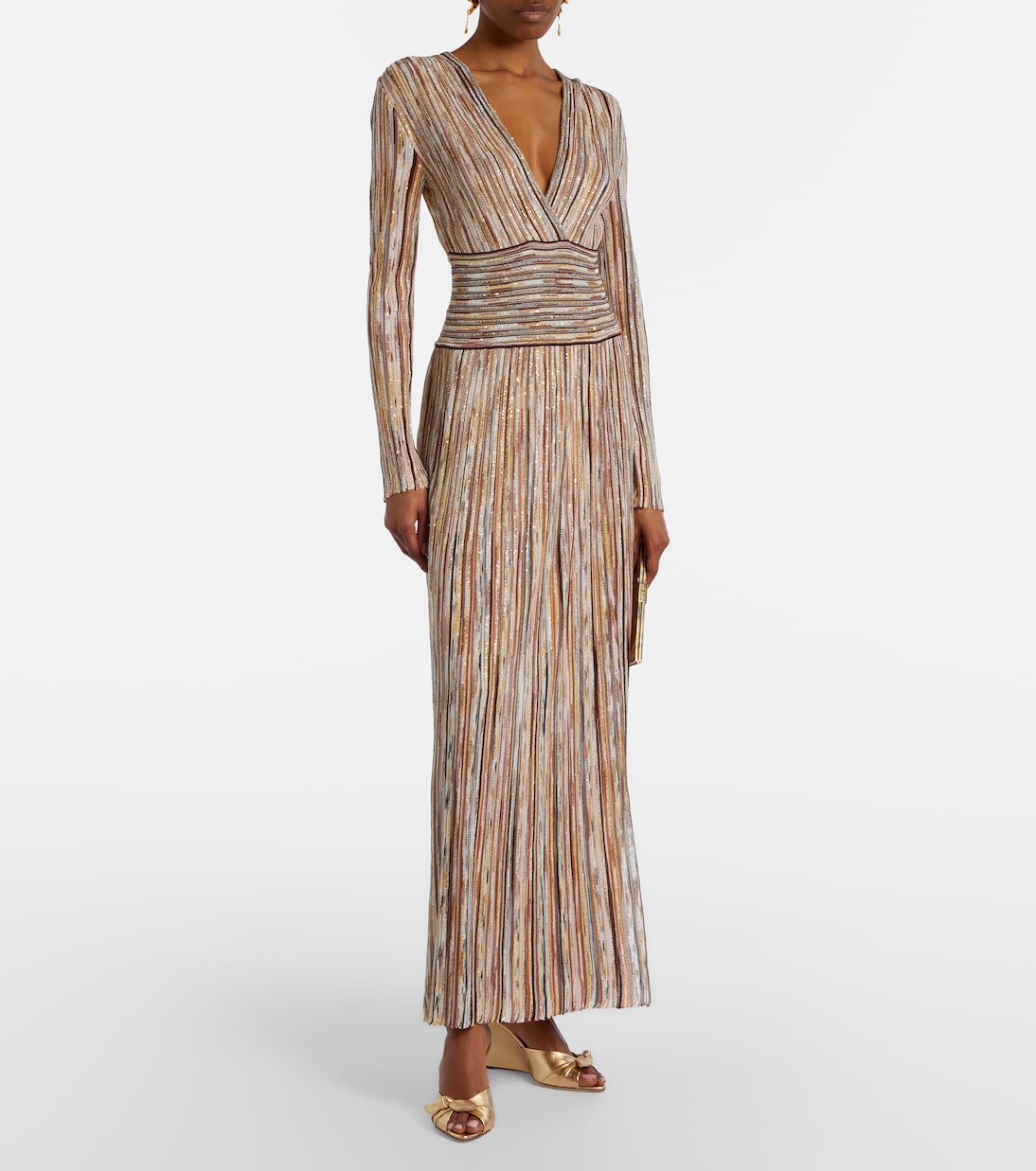 Mules compensées Livi en cuir métallisé | Jimmy Choo