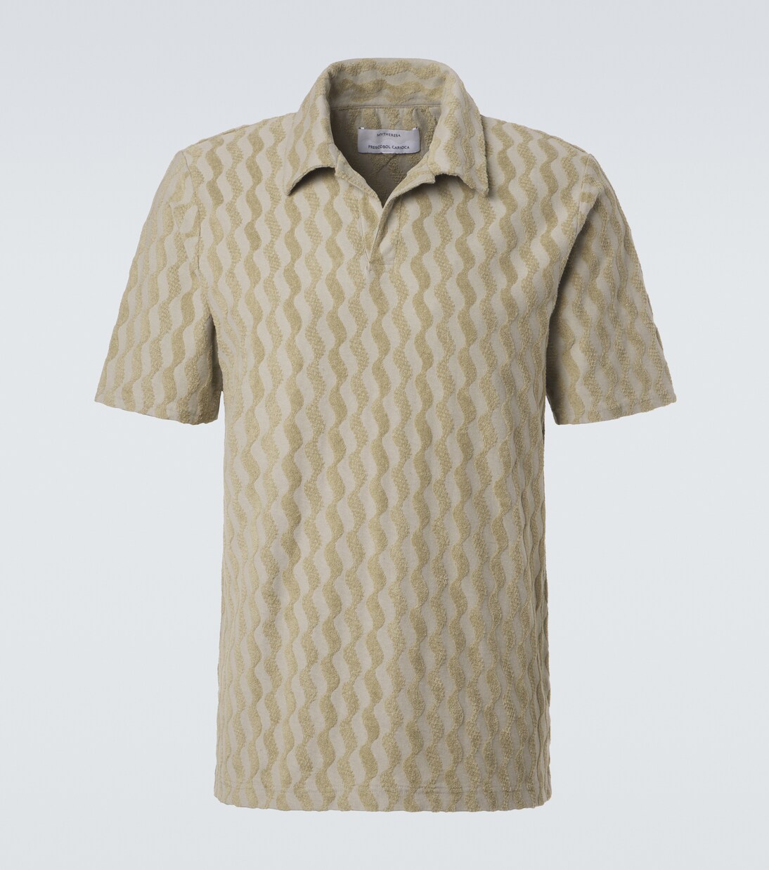 Faustino jacquard terry polo shirt | Frescobol Carioca