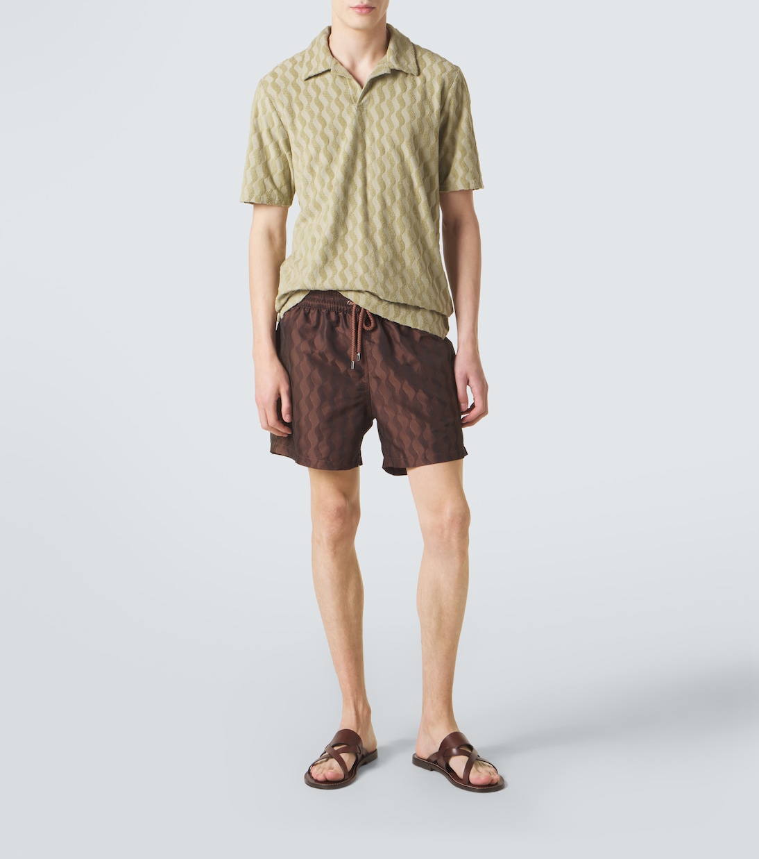 Faustino jacquard terry polo shirt | Frescobol Carioca