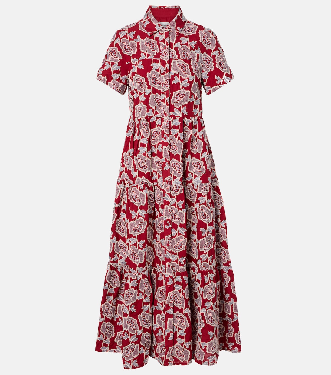 Embroidered cotton-blend shirt dress | Erdem