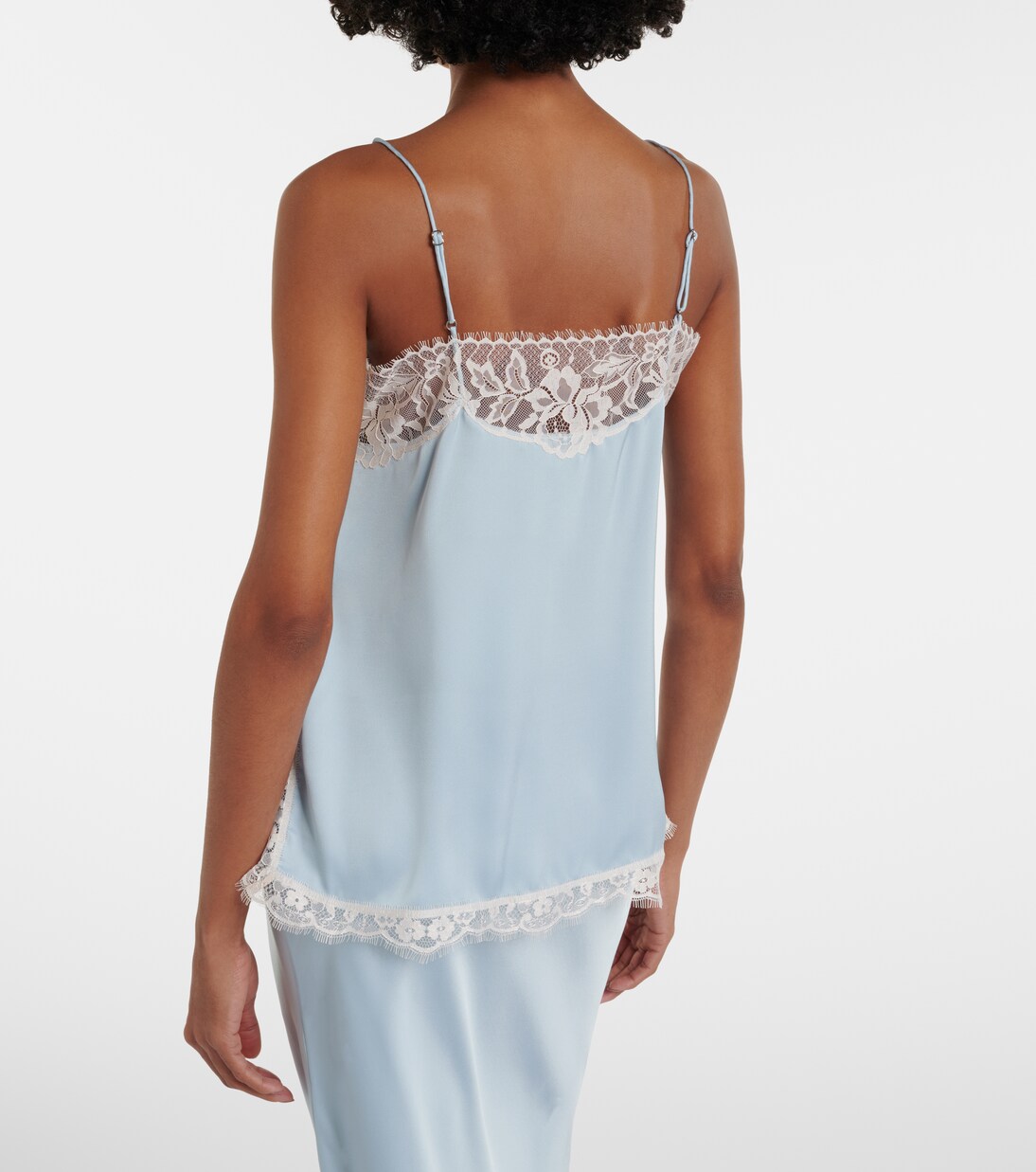 Top lencero Hanna de satén con encaje | Faithfull