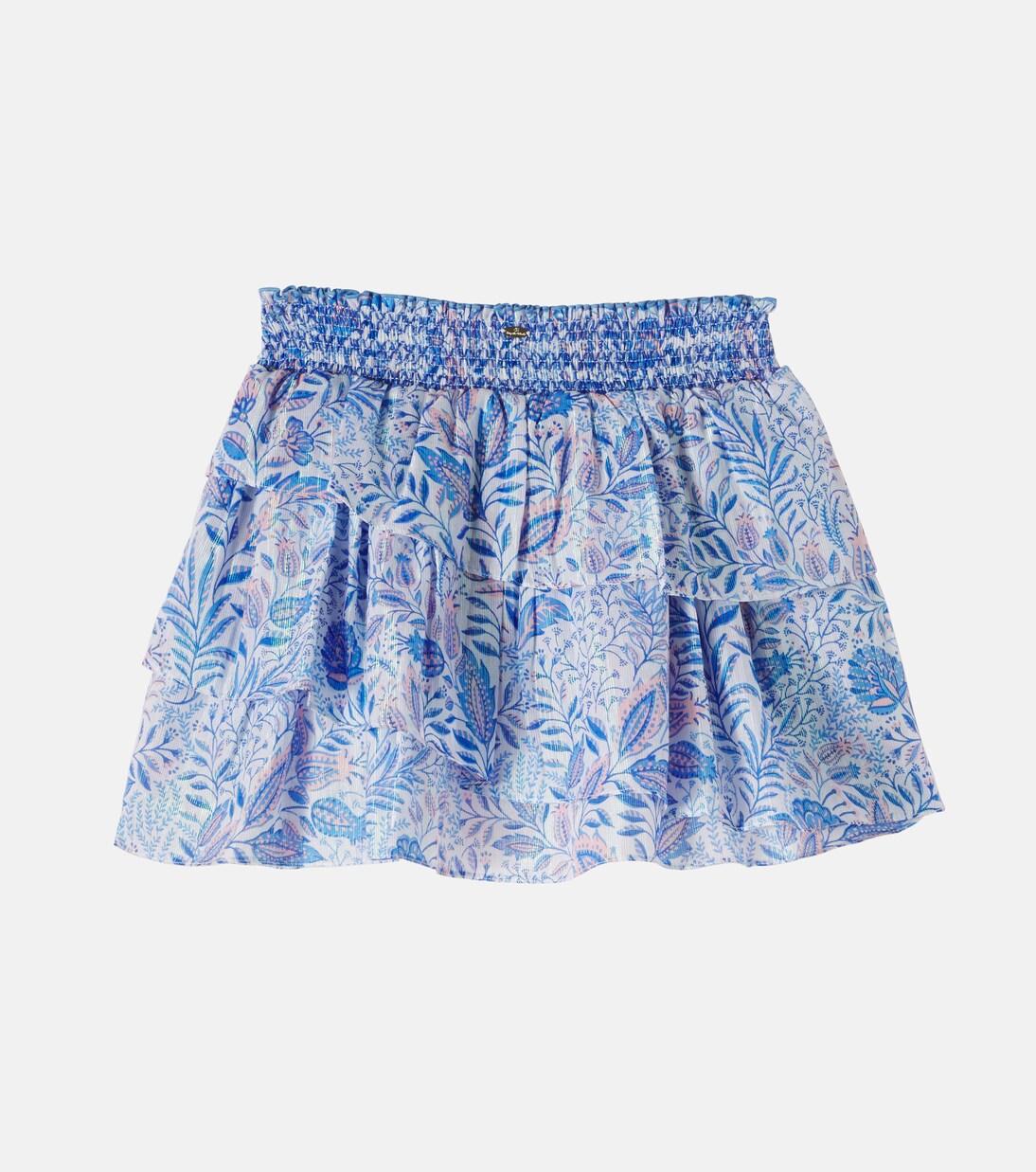 Lilas floral ruffled cotton-blend skirt | Poupette St Barth Kids