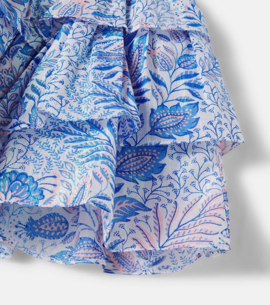 Lilas floral ruffled cotton-blend skirt | Poupette St Barth Kids