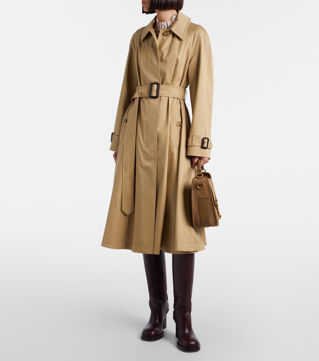 Clip Messenger suede top-handle bag | Burberry