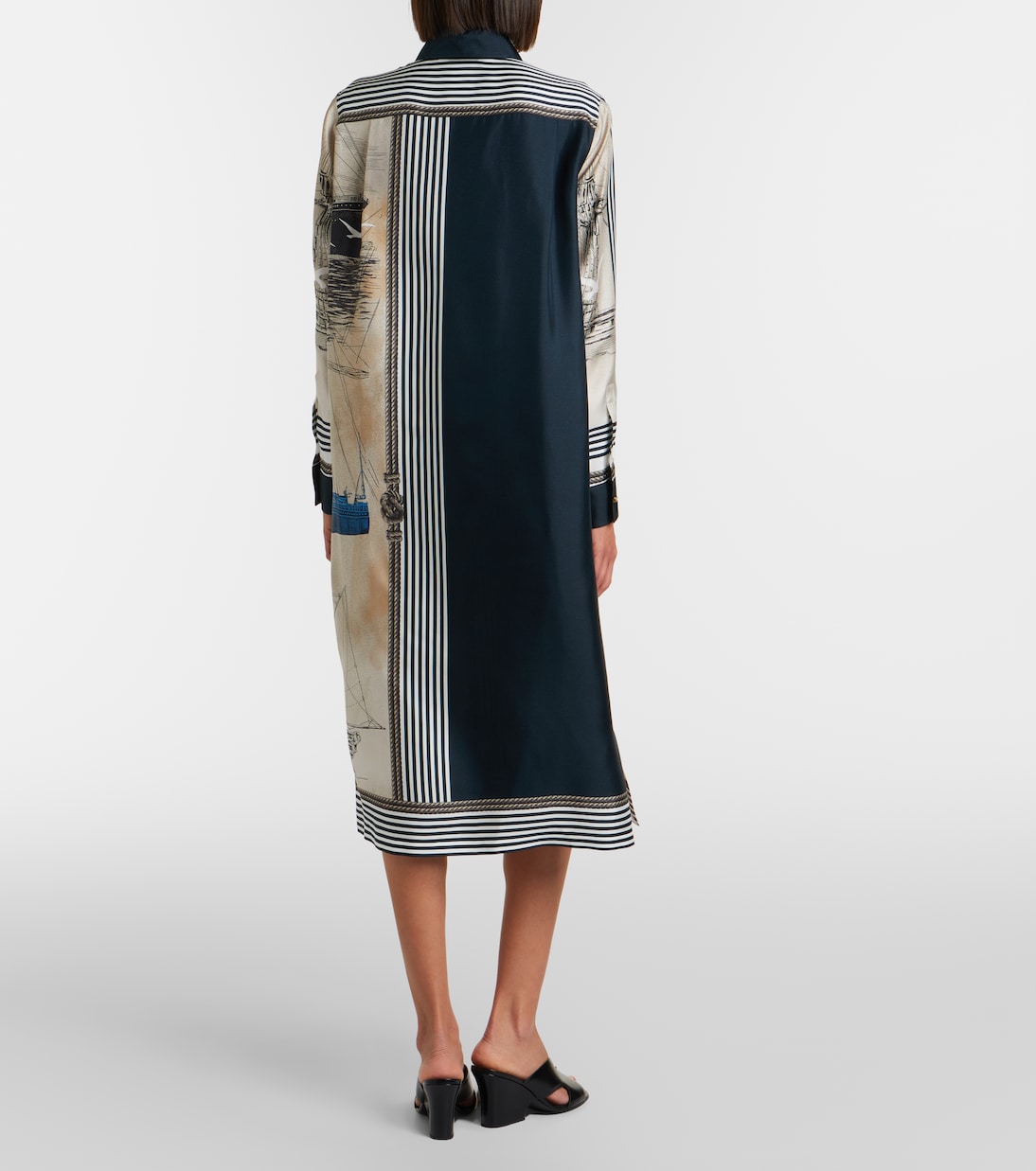 Robe chemise en soie à imprimé | Max Mara