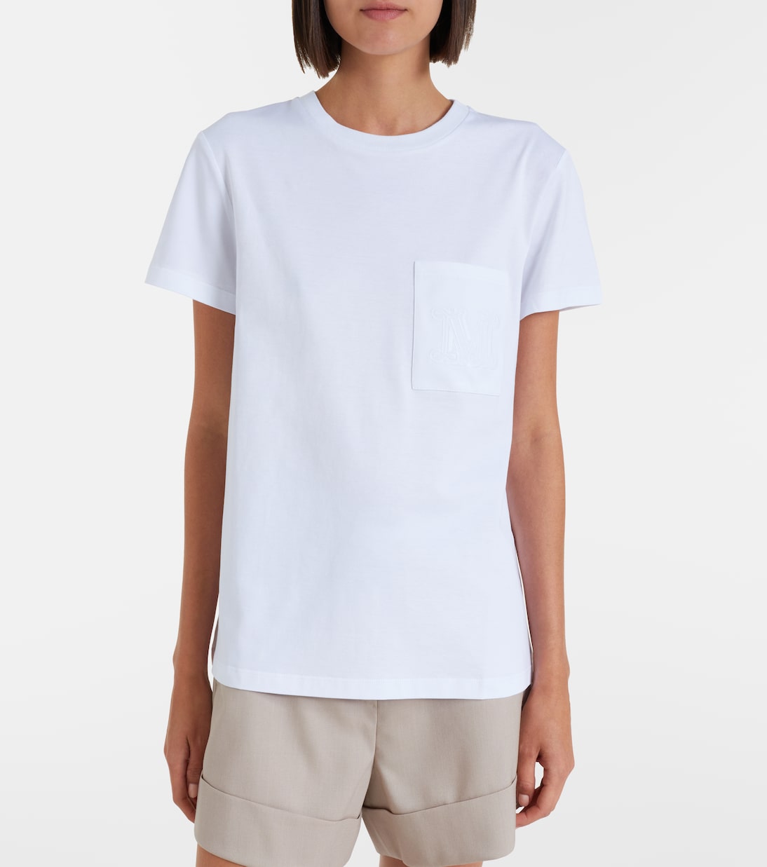 T-shirt Monogram en coton | Max Mara