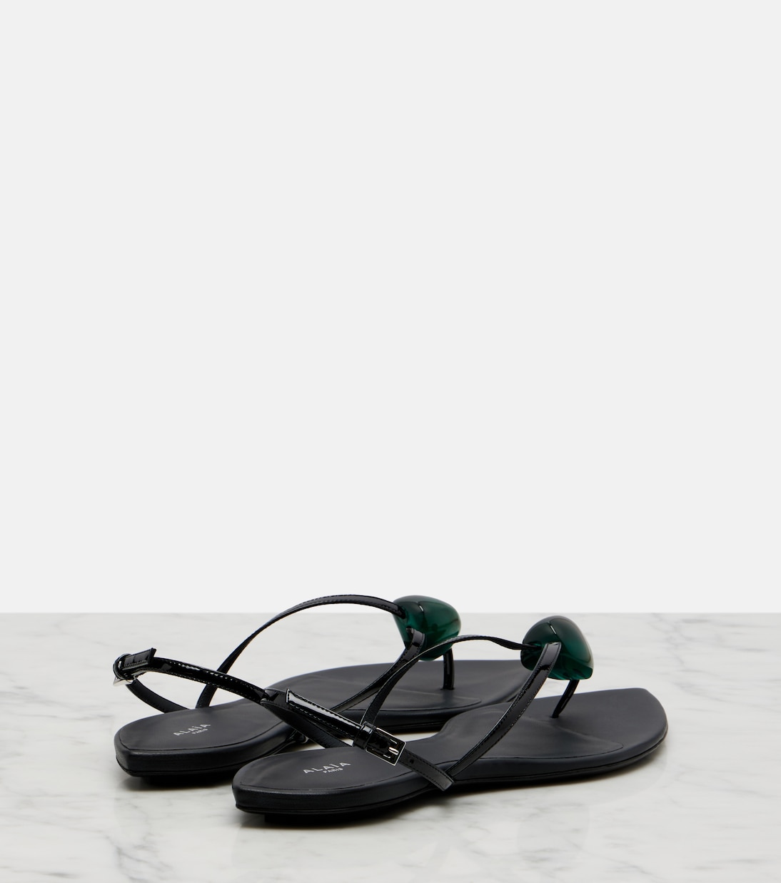 Invisible embellished leather sandals | Alaïa