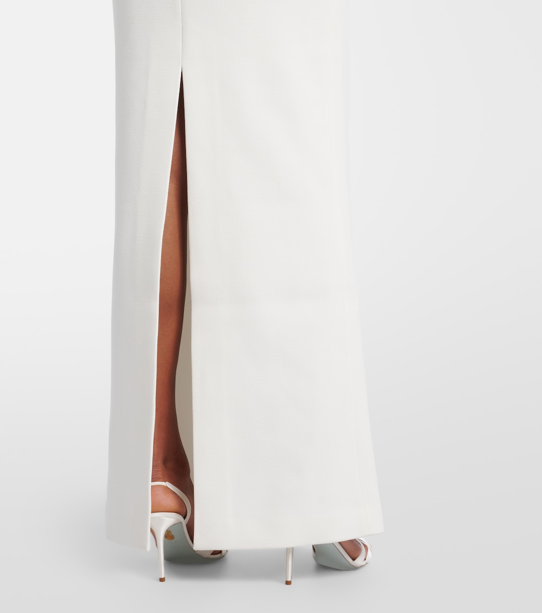 Bridal Cameron caped crêpe gown | Rebecca Vallance