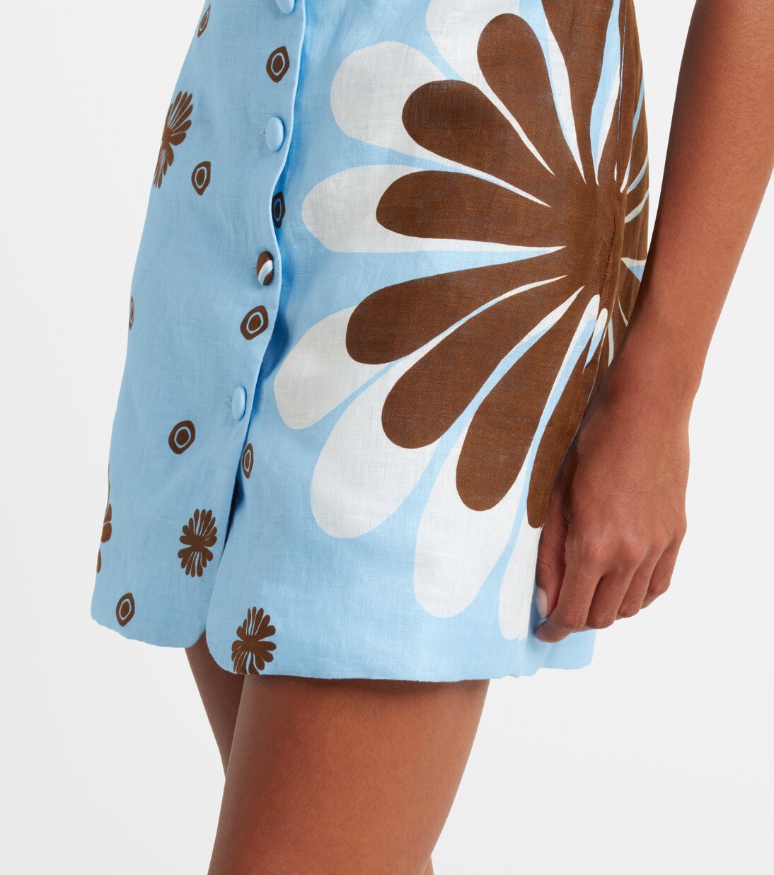 Rhoda floral linen minidress | Cala de la Cruz