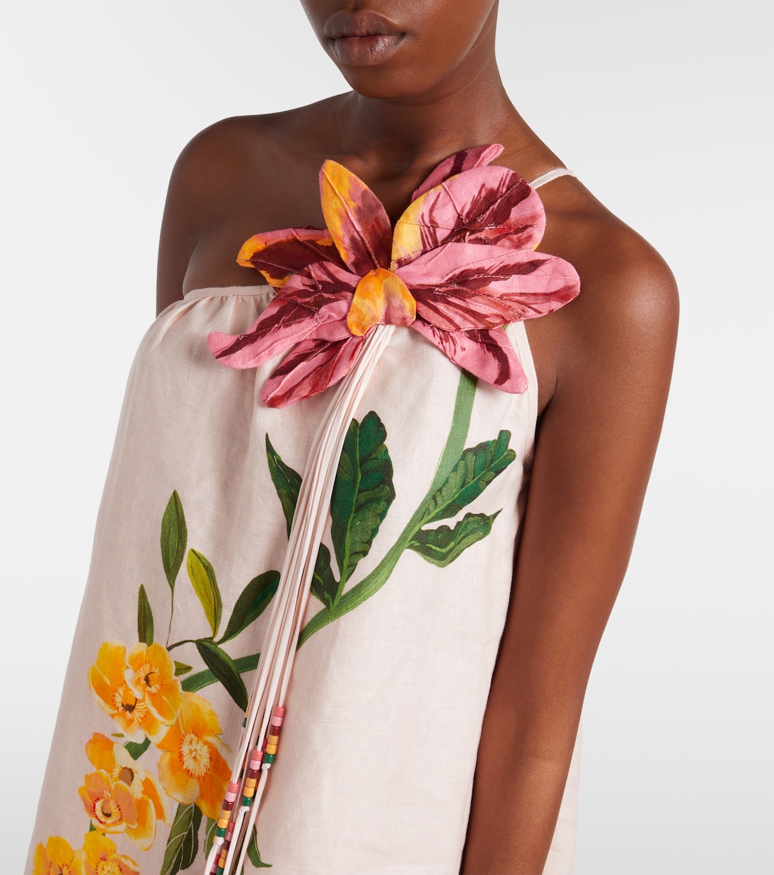 Robe midi Garden Terrace en lin | Farm Rio