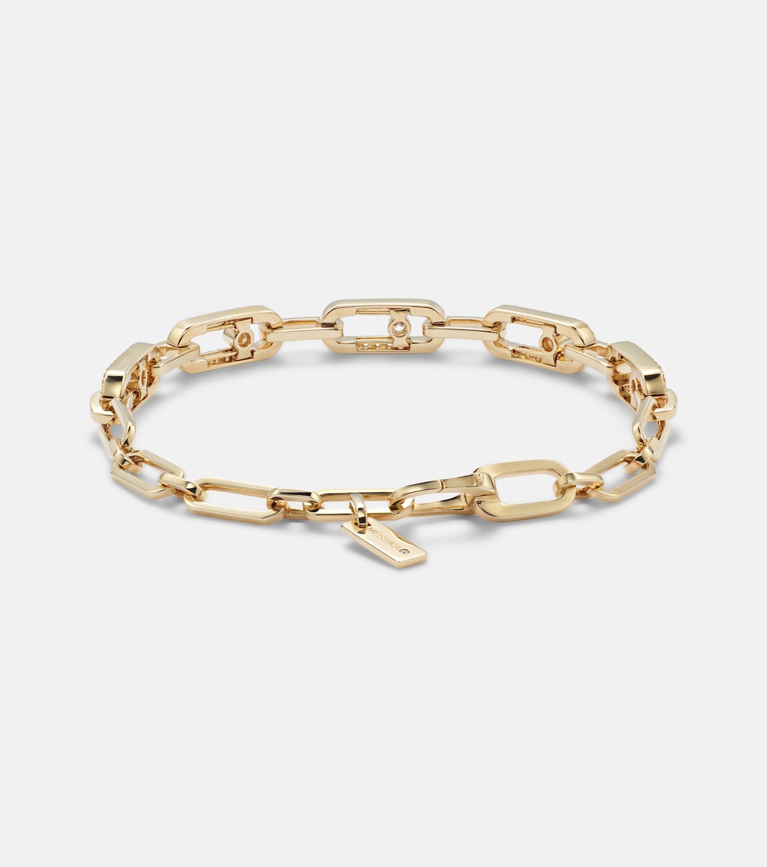 Pulsera Move Link de oro de 18 ct con diamantes | Messika