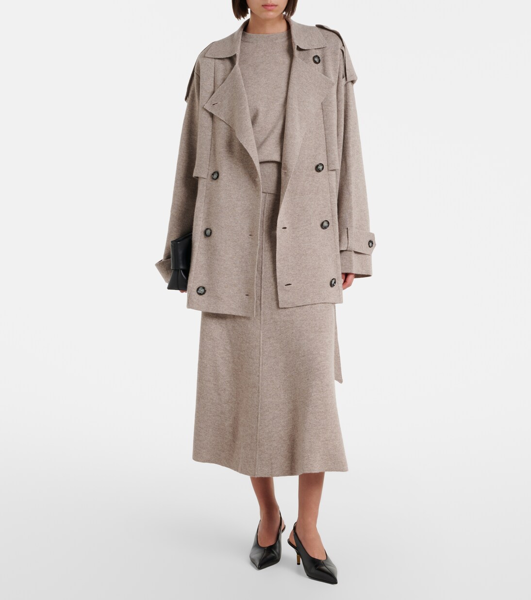 Wool and cashmere midi skirt | Jardin des Orangers