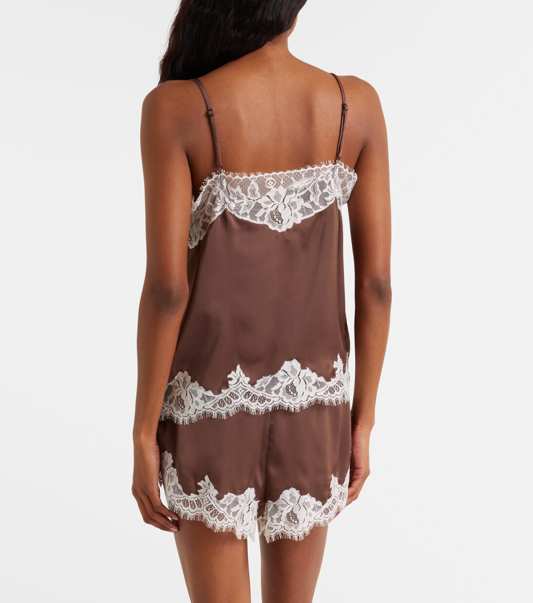 Top en satin à finitions en dentelle | Faithfull