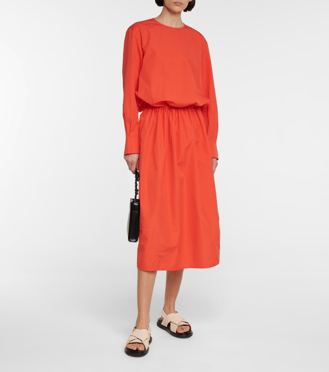 Midikleid aus Baumwollpopeline | Marni