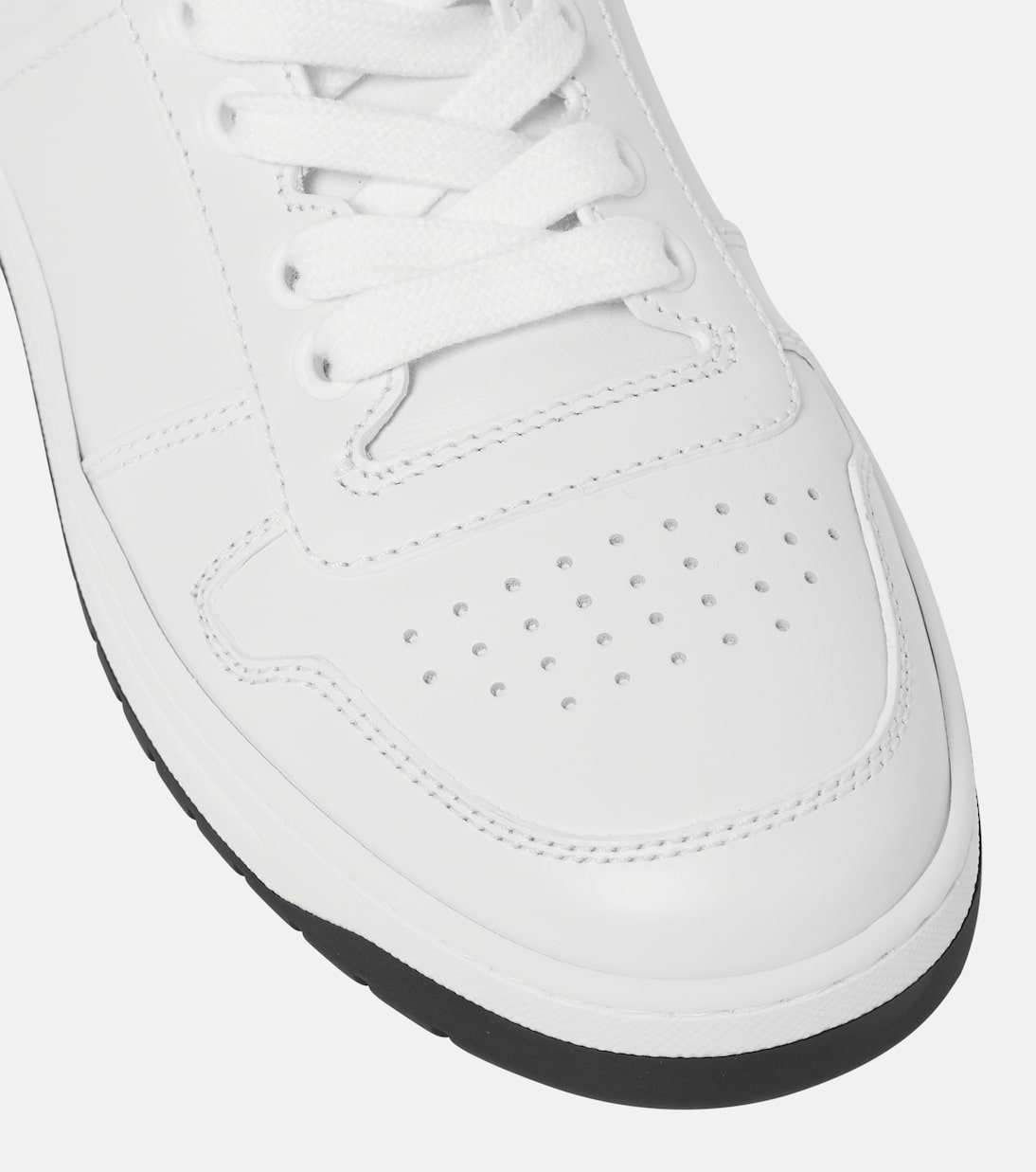 Leather high-top sneakers | Prada