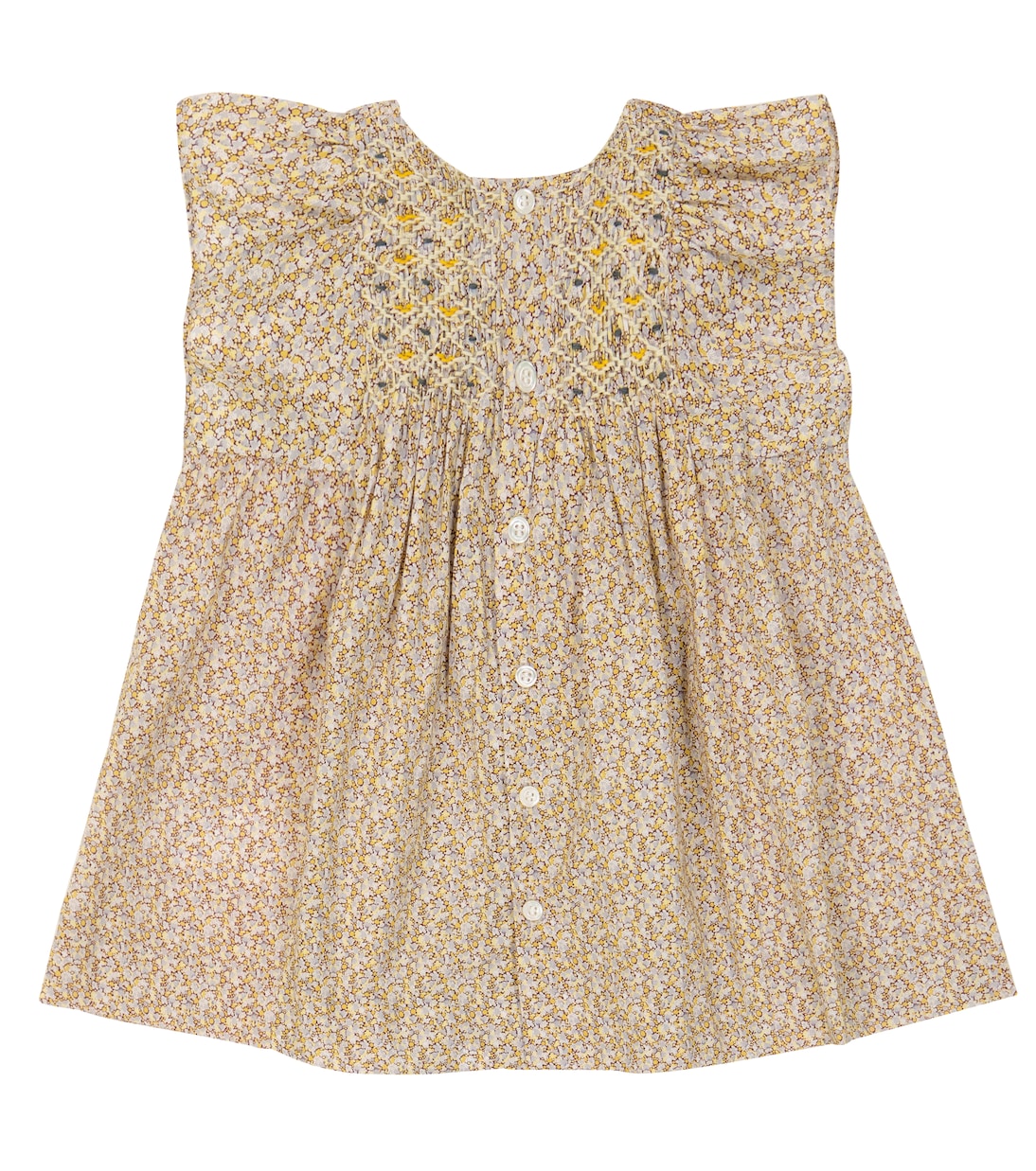 Baby Cadelili smocked cotton dress | Bonpoint