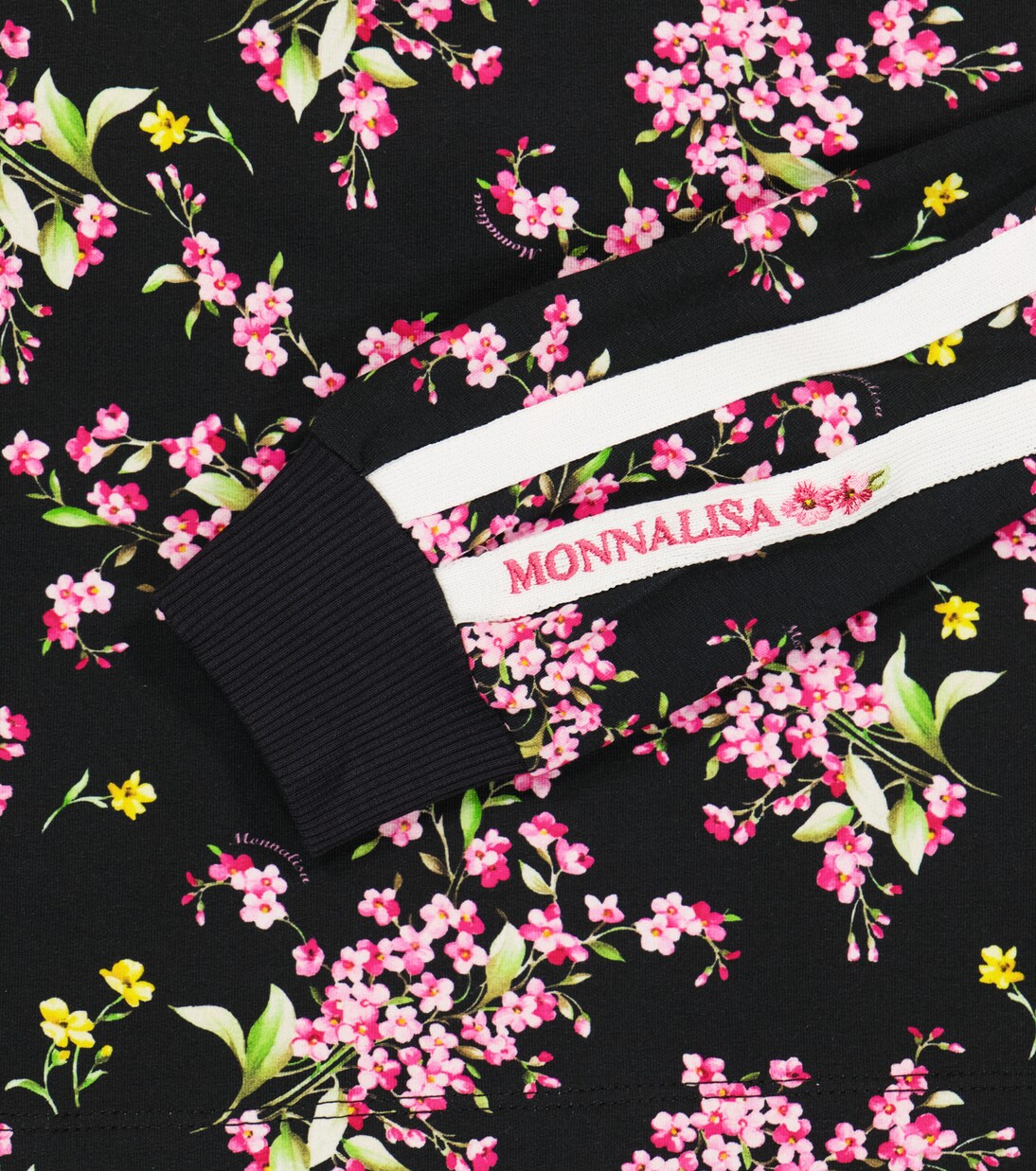 Sweat-shirt en coton mélangé à fleurs | Monnalisa