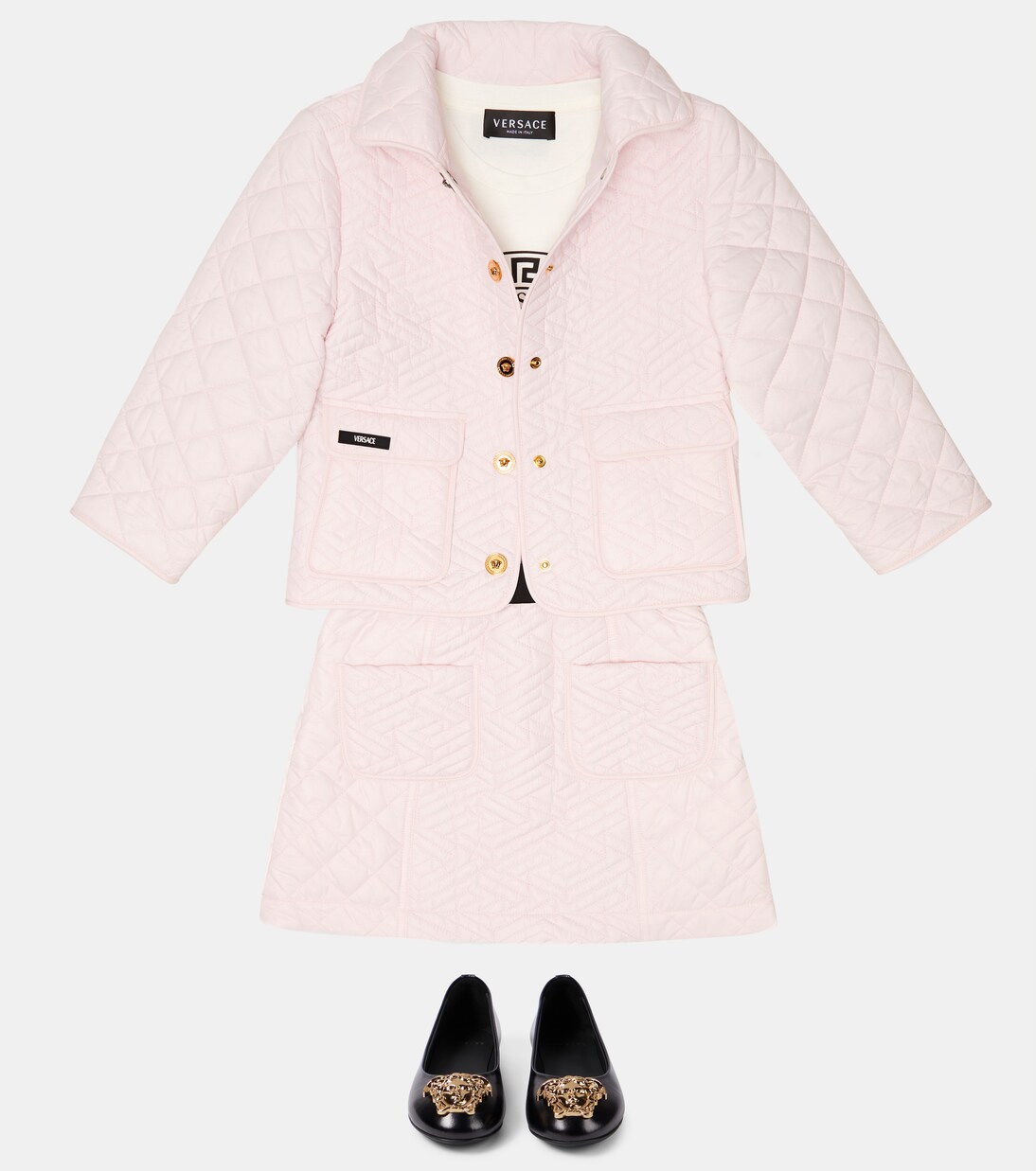 Jupe La Greca matelassée | Versace Kids
