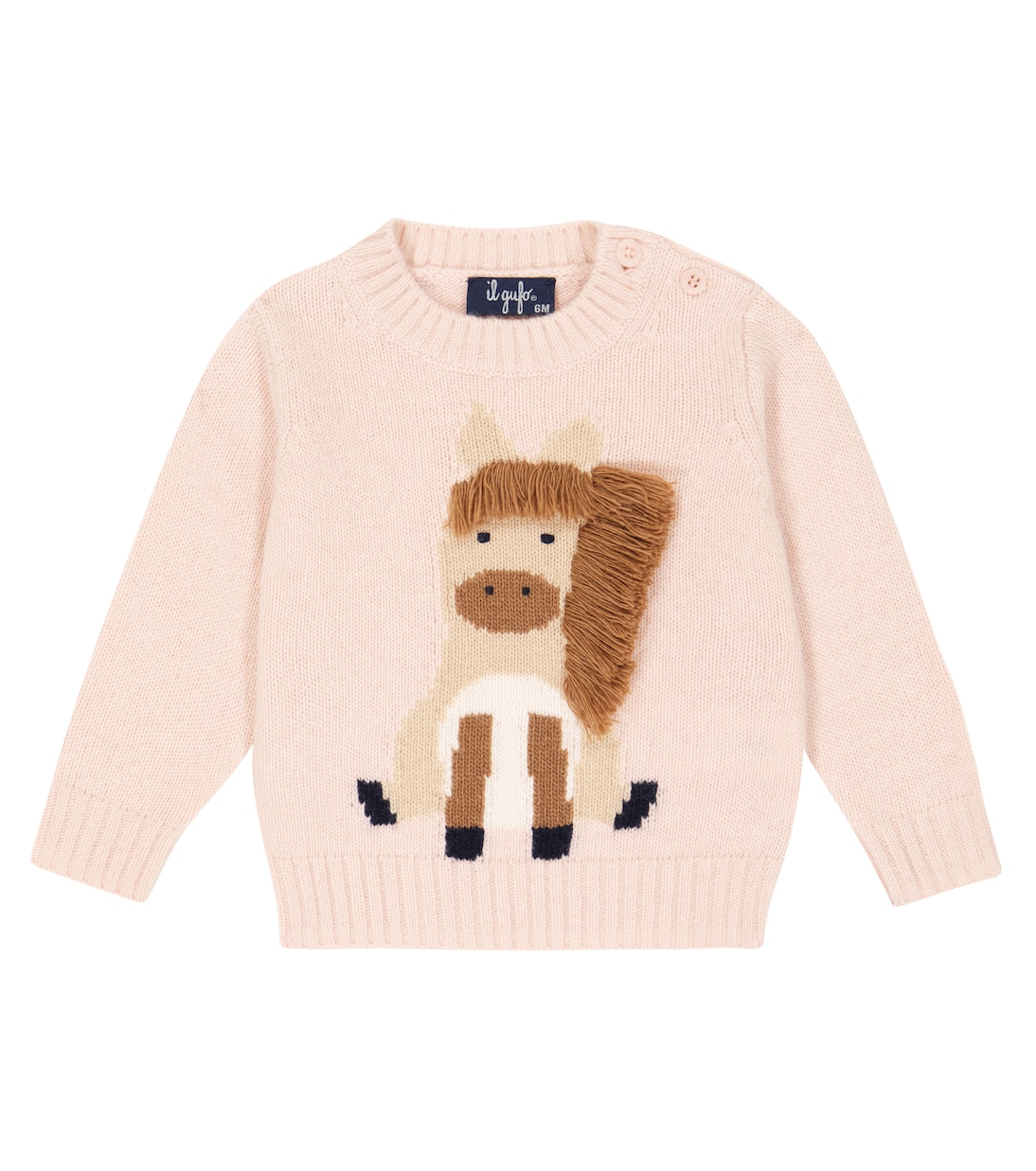 Bebé - jersey de lana virgen en intarsia | Il Gufo