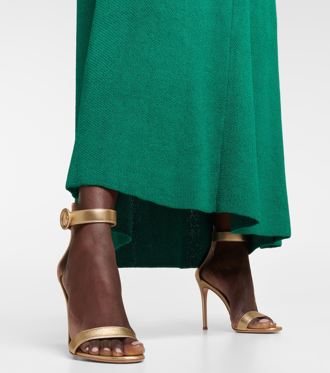 Sandalen Portofino 105 aus Metallic-Leder | Gianvito Rossi