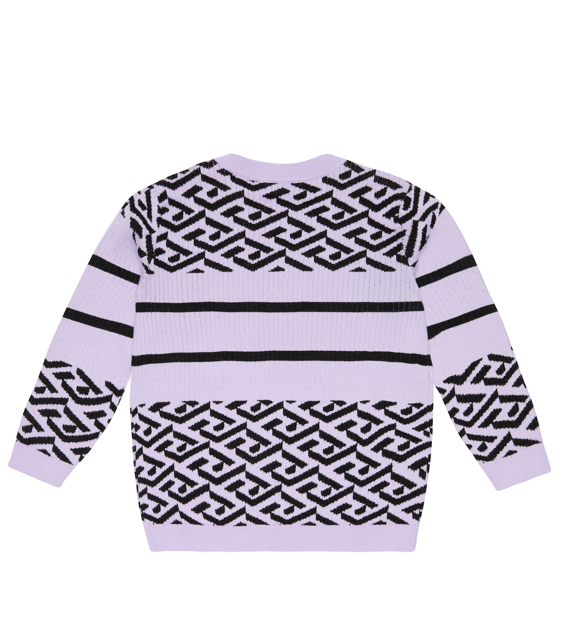 Cotton and wool jacquard sweater | Versace Kids