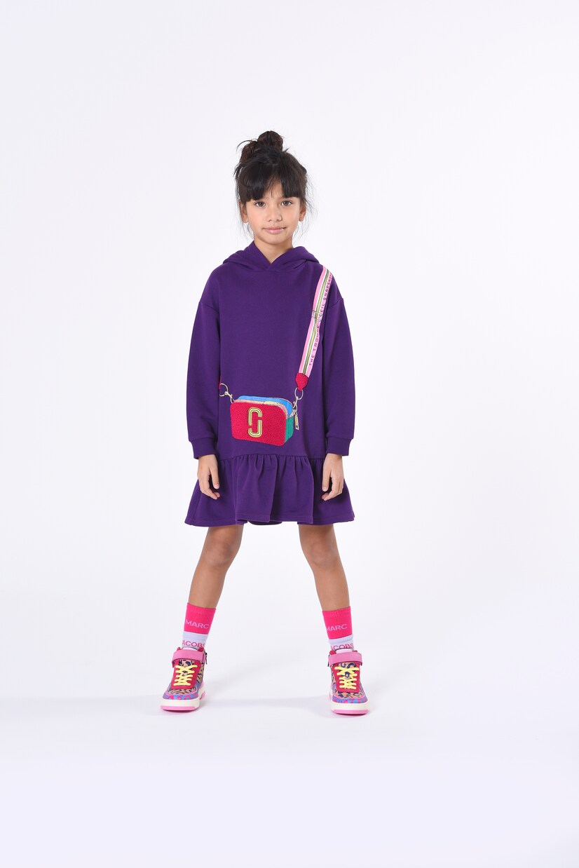 Hooded cotton-blend dress | Marc Jacobs Kids