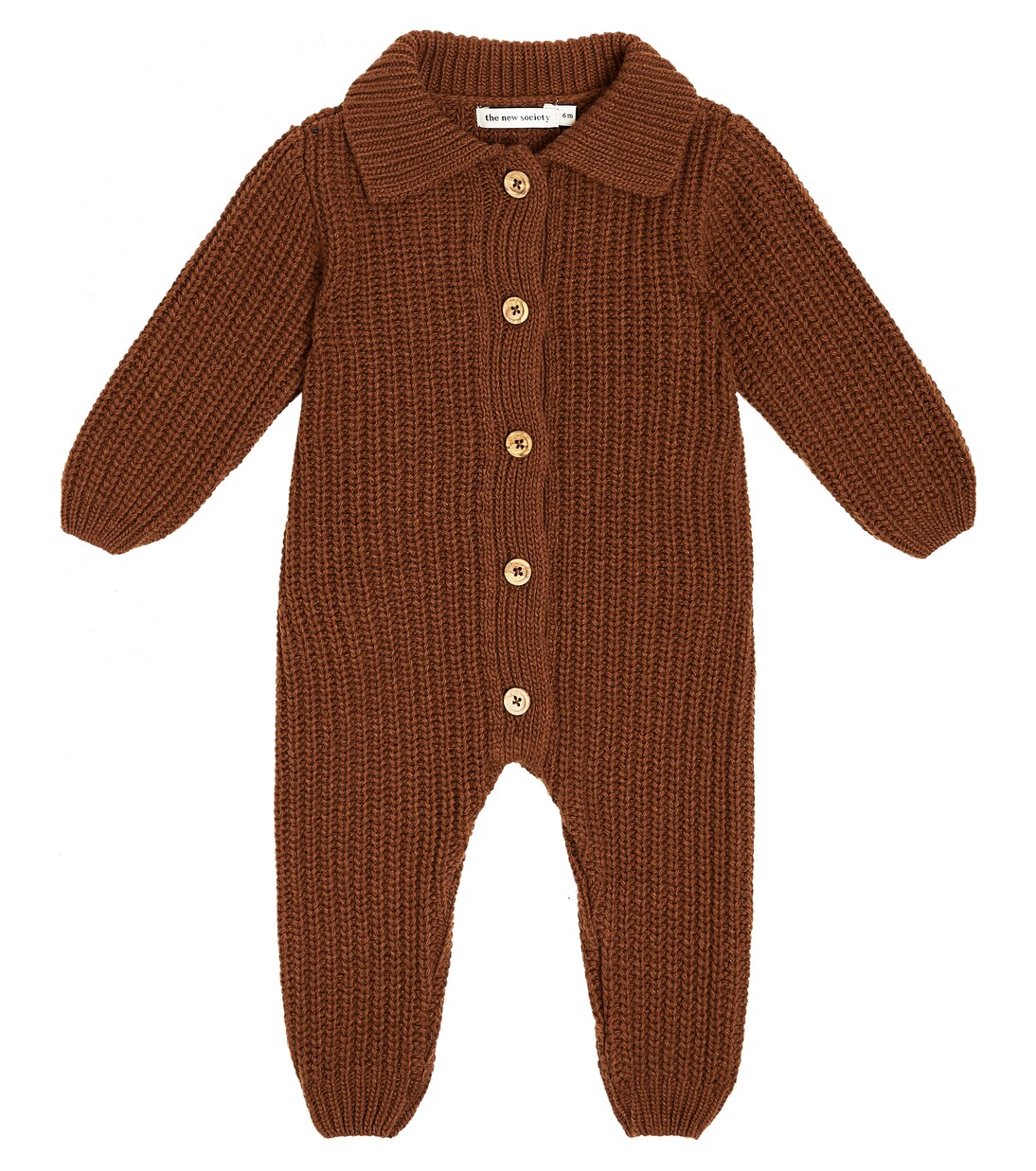 Baby ribbed-knit wool-blend onesie | The New Society