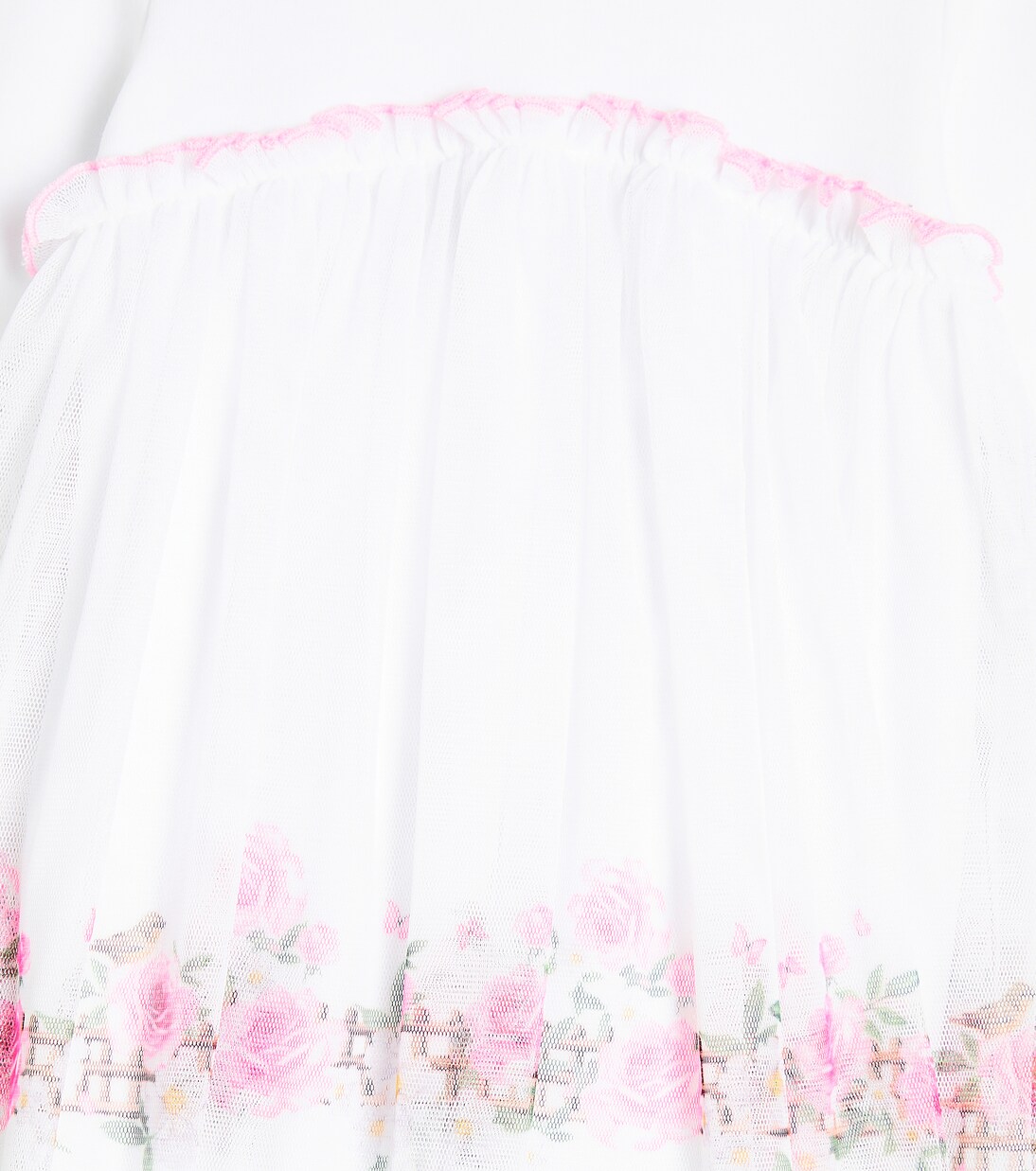 Baby floral-embellished cotton bodysuit | Monnalisa