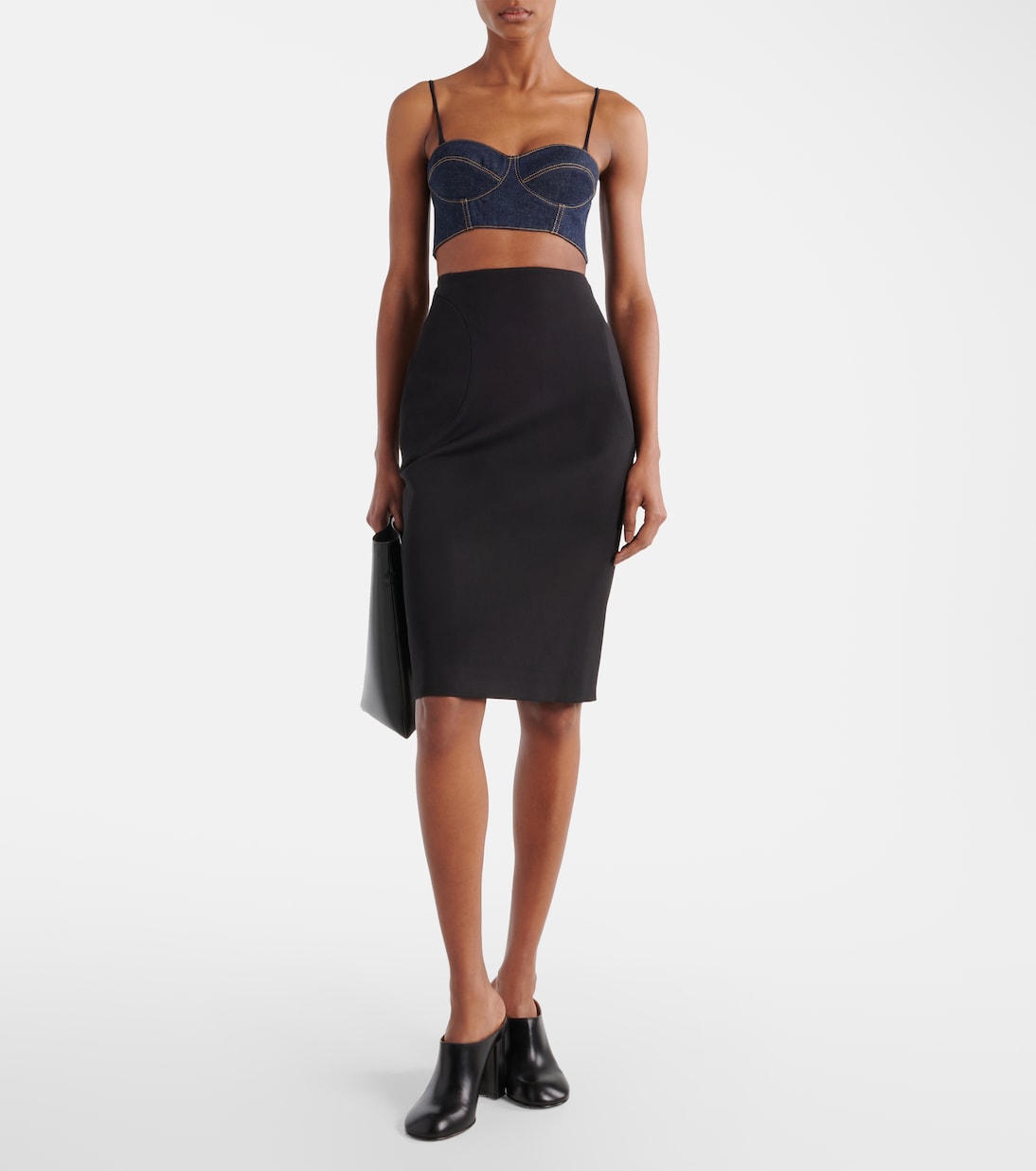 Denim bra top | Alaïa