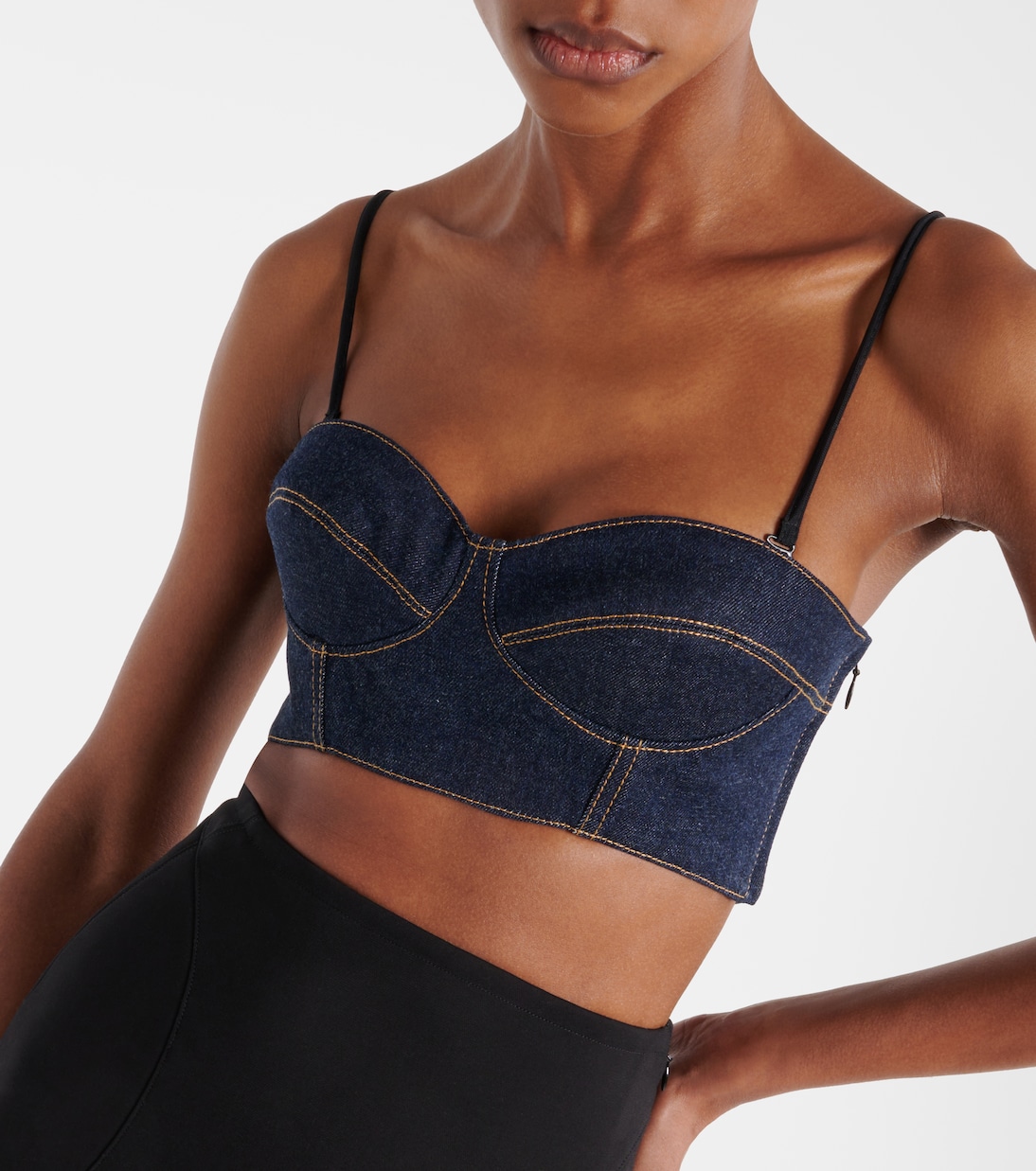 Denim bra top | Alaïa