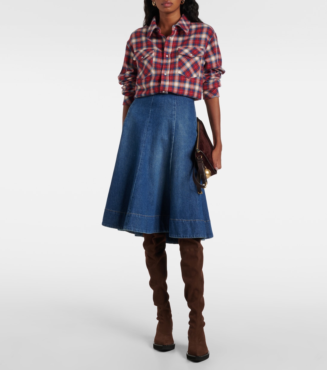 Overknee-Stiefel Tenny aus Veloursleder | Clergerie