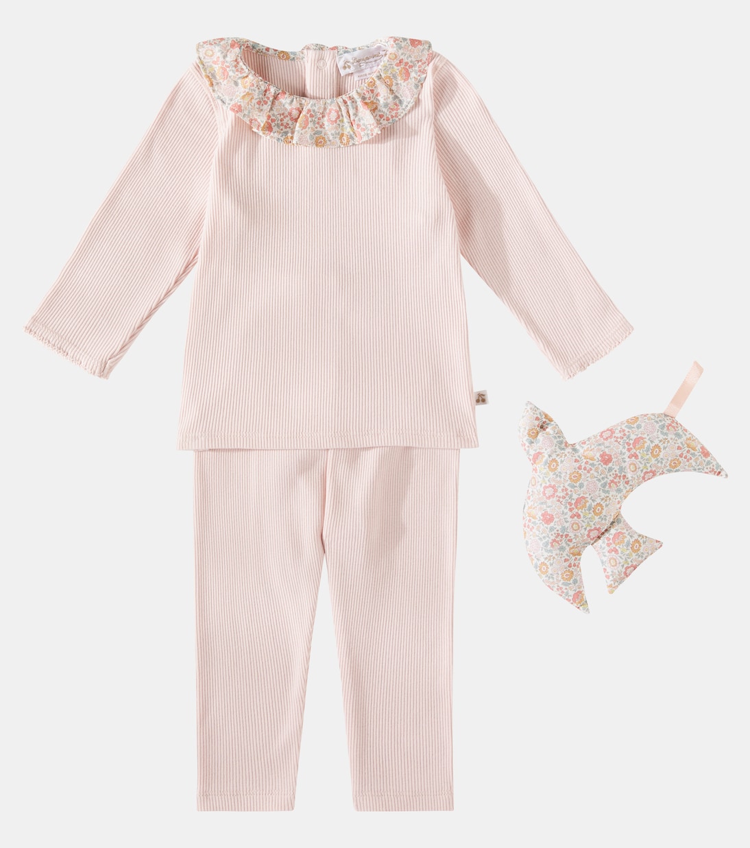 Baby Set Daisie aus Top, Hose und Kuscheltier | Bonpoint