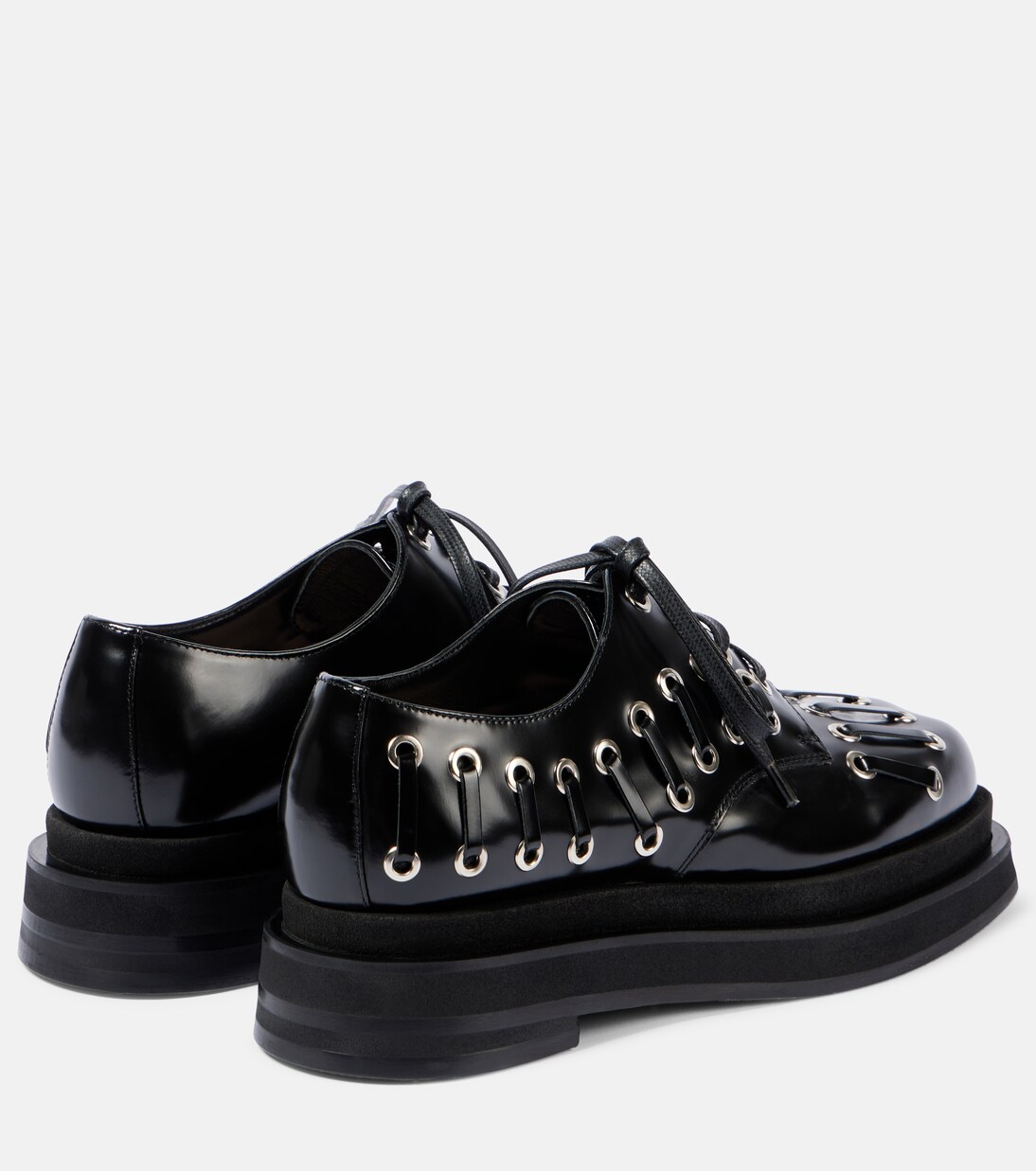 Plateauschnürschuhe Heart Toe aus Leder | Simone Rocha