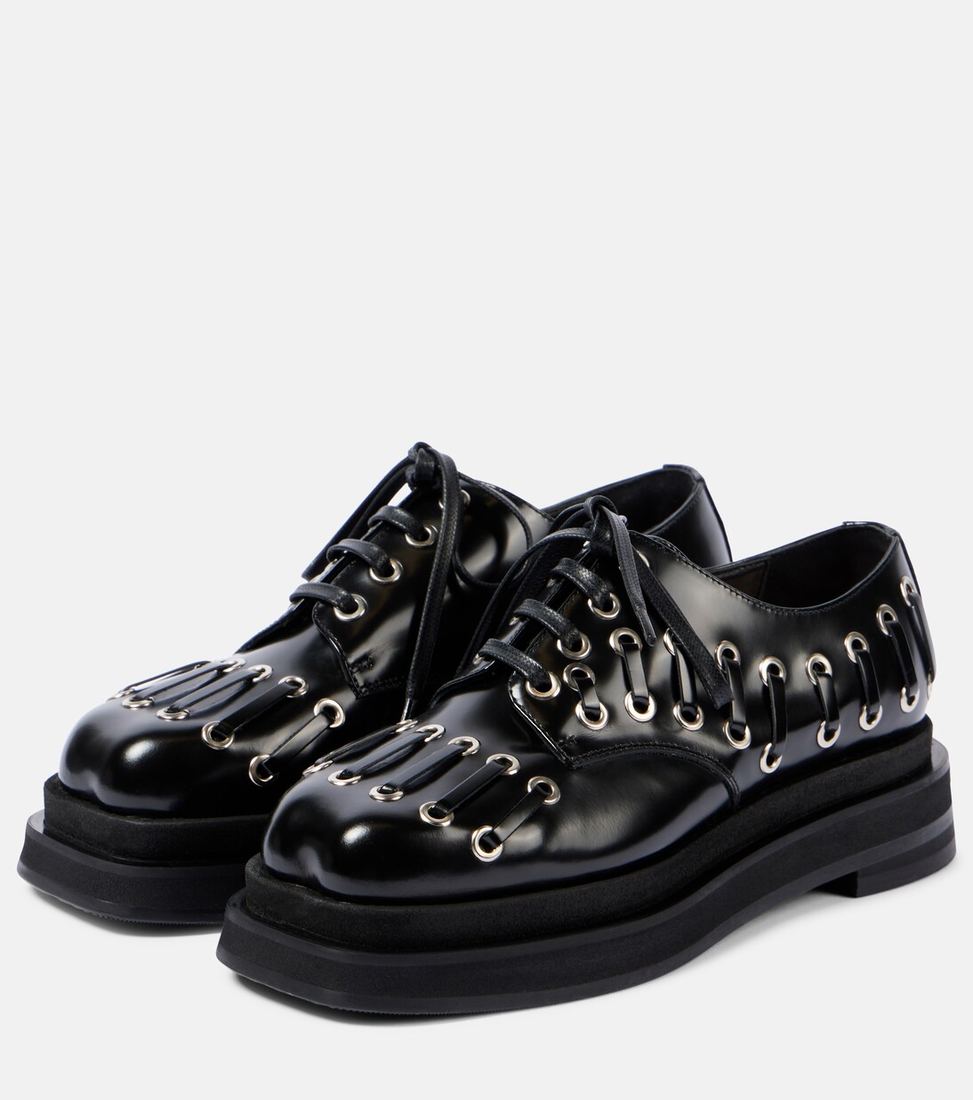 Plateauschnürschuhe Heart Toe aus Leder | Simone Rocha