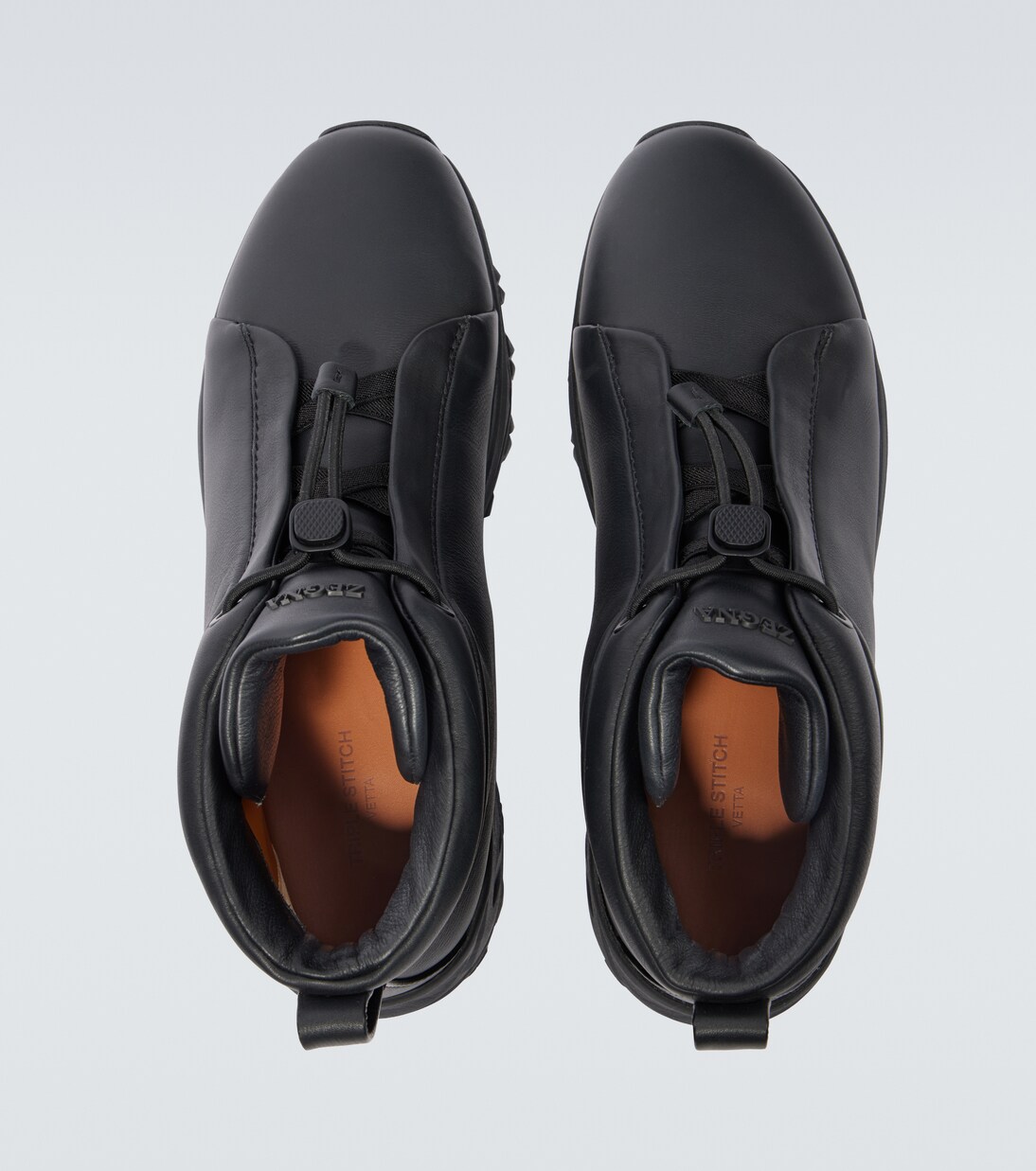 Triple Stitch Vetta leather sneakers | Zegna