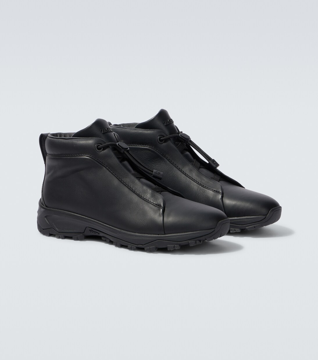 Triple Stitch Vetta leather sneakers | Zegna