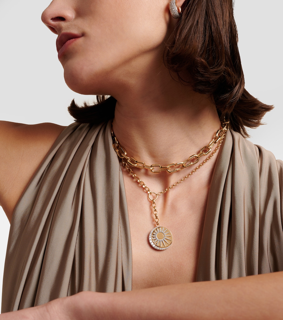 Collana Balance in oro 18kt con diamanti | FoundRae