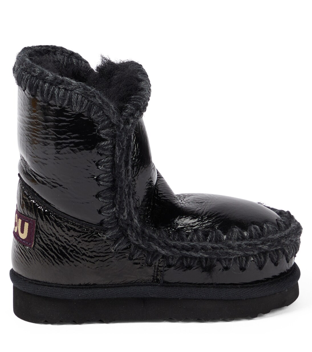 Schneestiefel aus Leder mit Shearling | Mou Kids