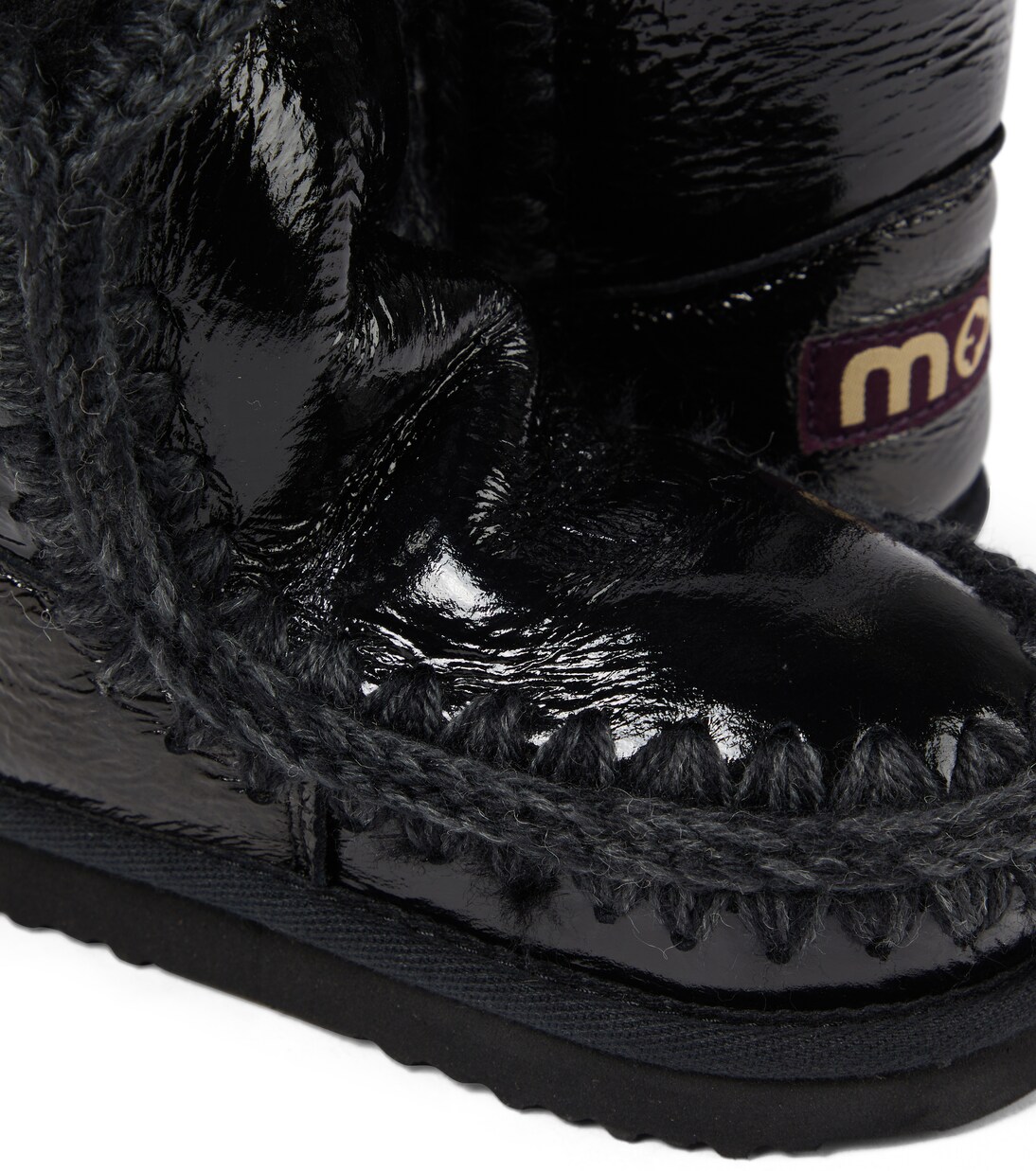Schneestiefel aus Leder mit Shearling | Mou Kids