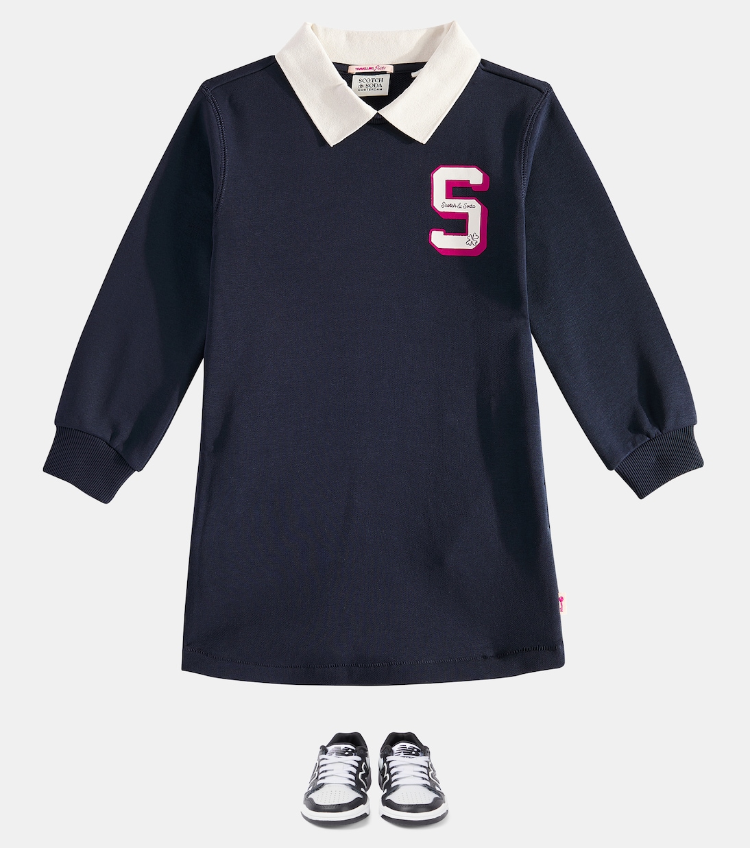 Robe sweat-shirt Varsity en coton mélangé | Scotch & Soda Kids