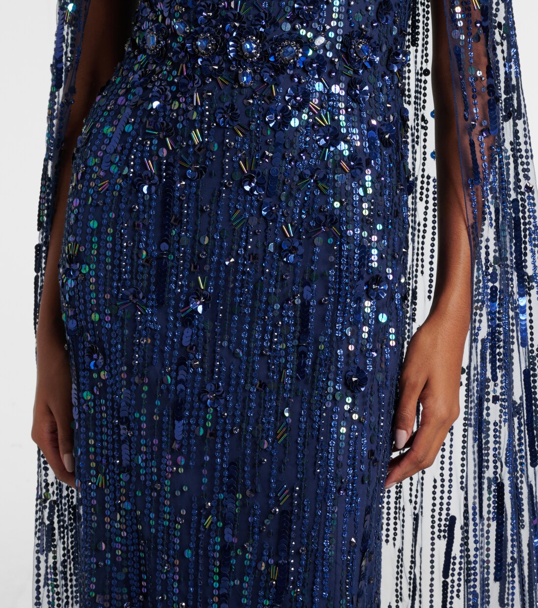 فستن سهرة ستايل كيب مزين بالترتر Ruby | Jenny Packham
