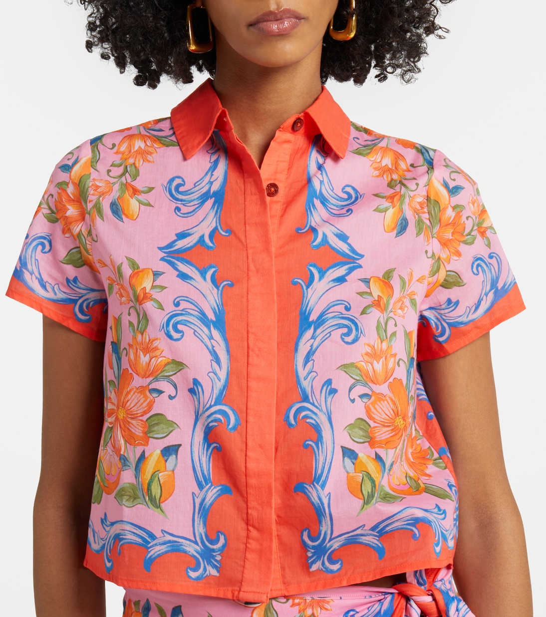 Hemd Sicily Flowers aus Baumwolle | Farm Rio