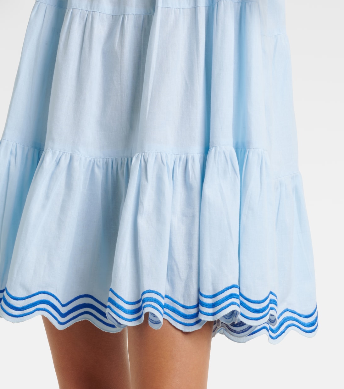 Robe brodée en coton et lin | Juliet Dunn