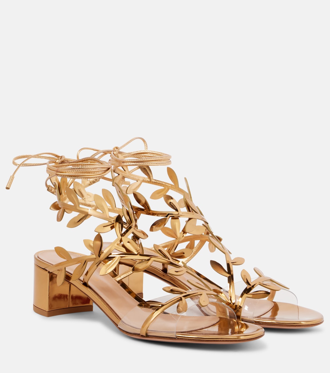 Flavia mirrored leather sandals | Gianvito Rossi